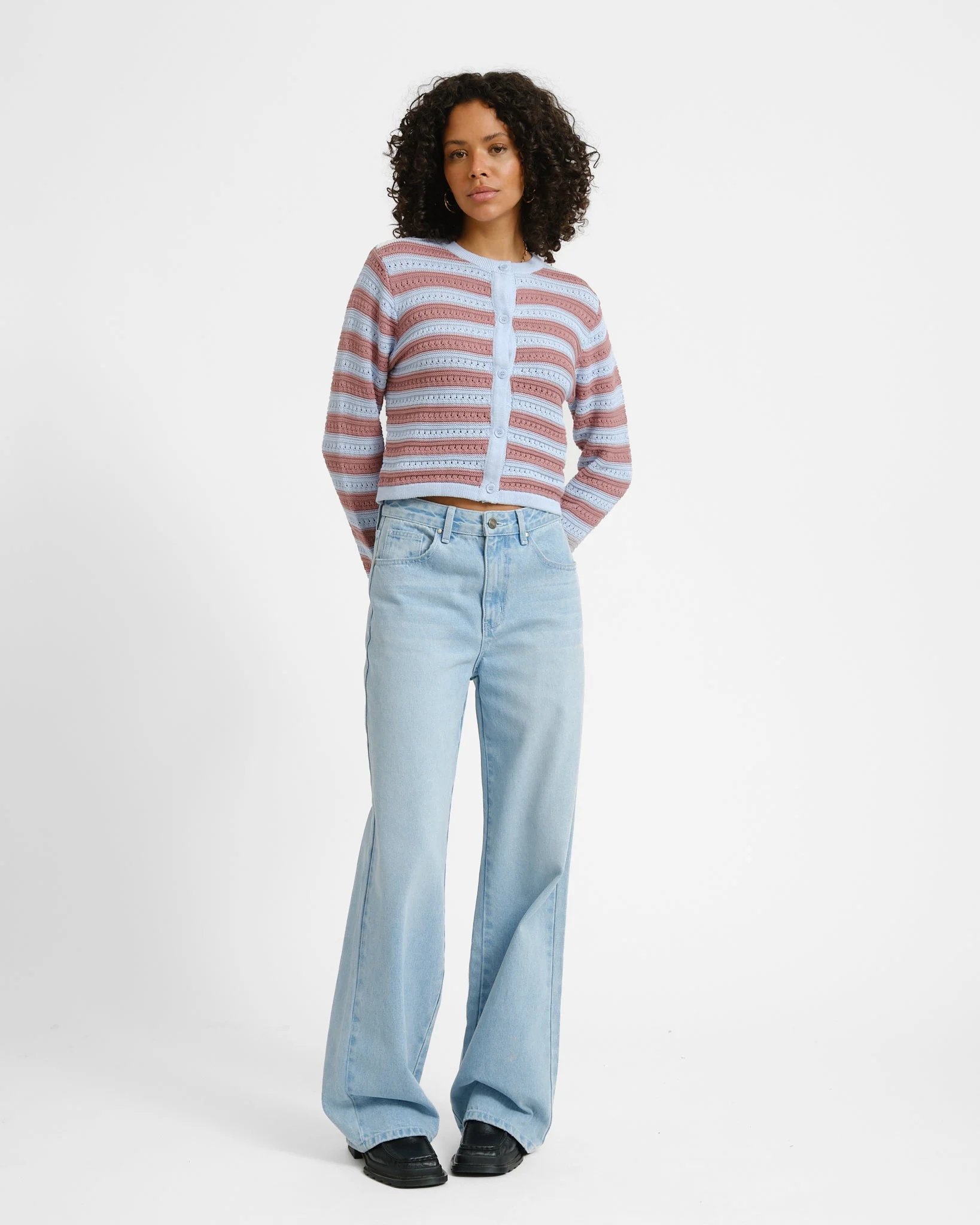 Cardigan Striped Blue - Image 2