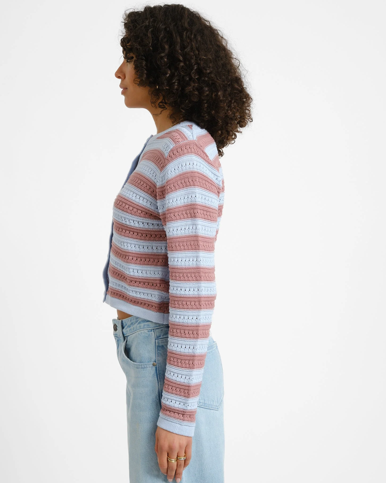 Cardigan Striped Blue - Image 4