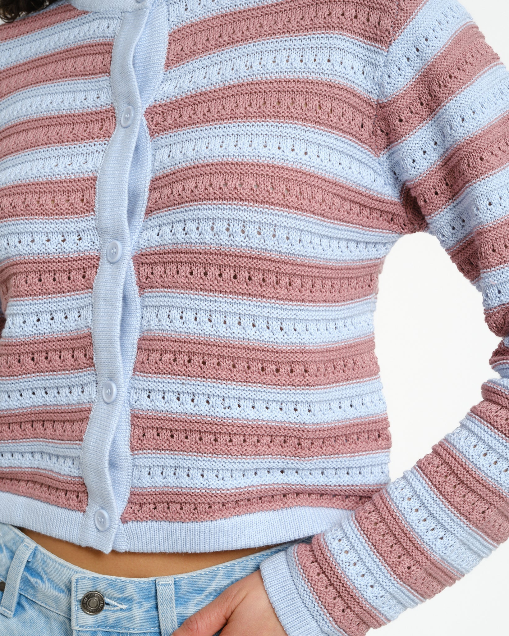 Cardigan Striped Blue - Image 6