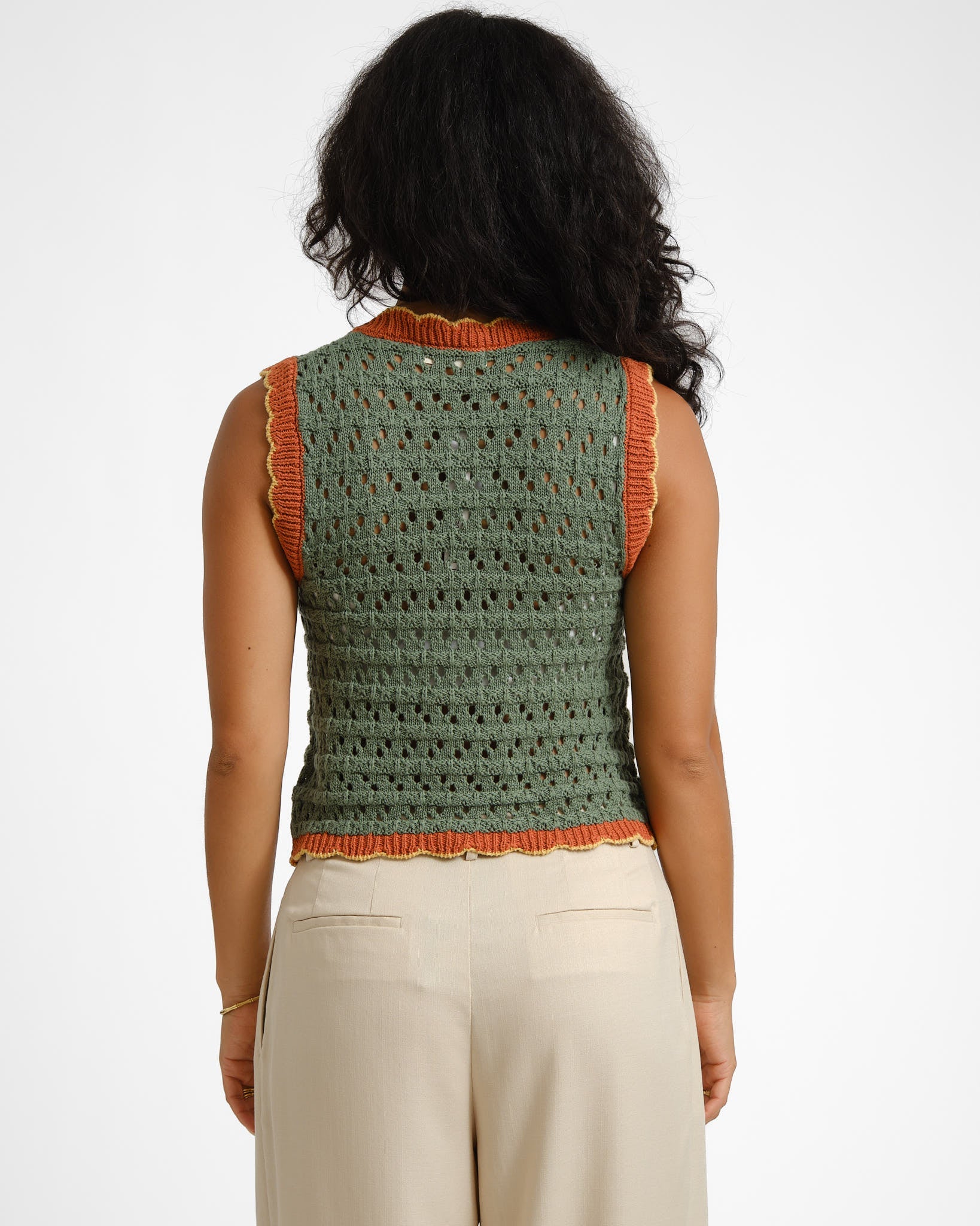 Crochet Vest Green - Image 5