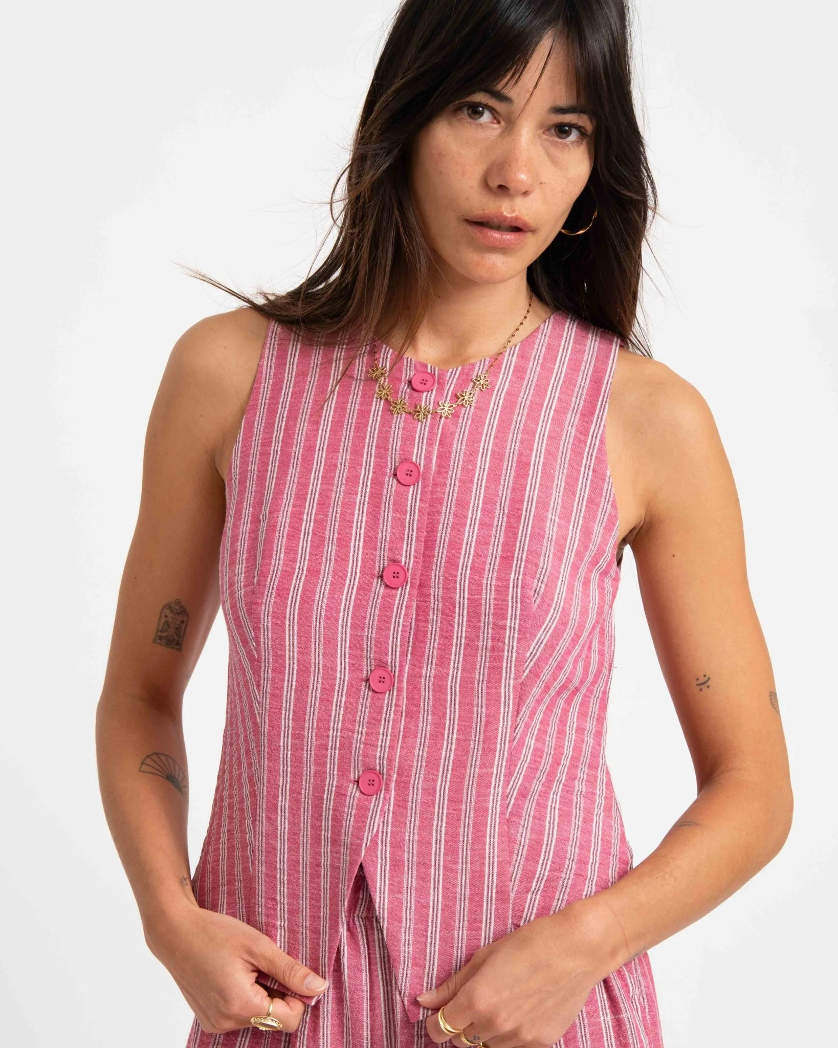Vest Stripe Pink