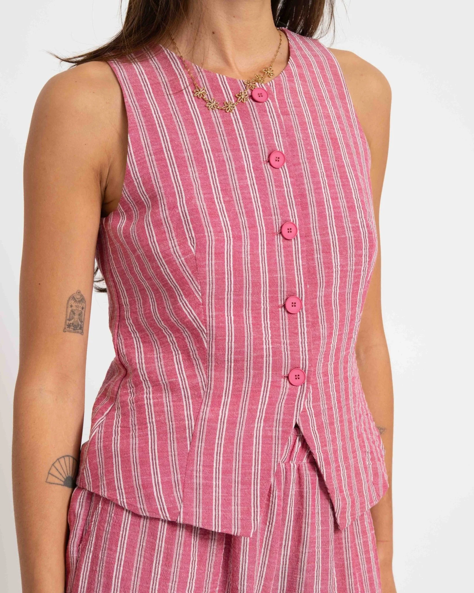 Vest Stripe Pink - Image 5