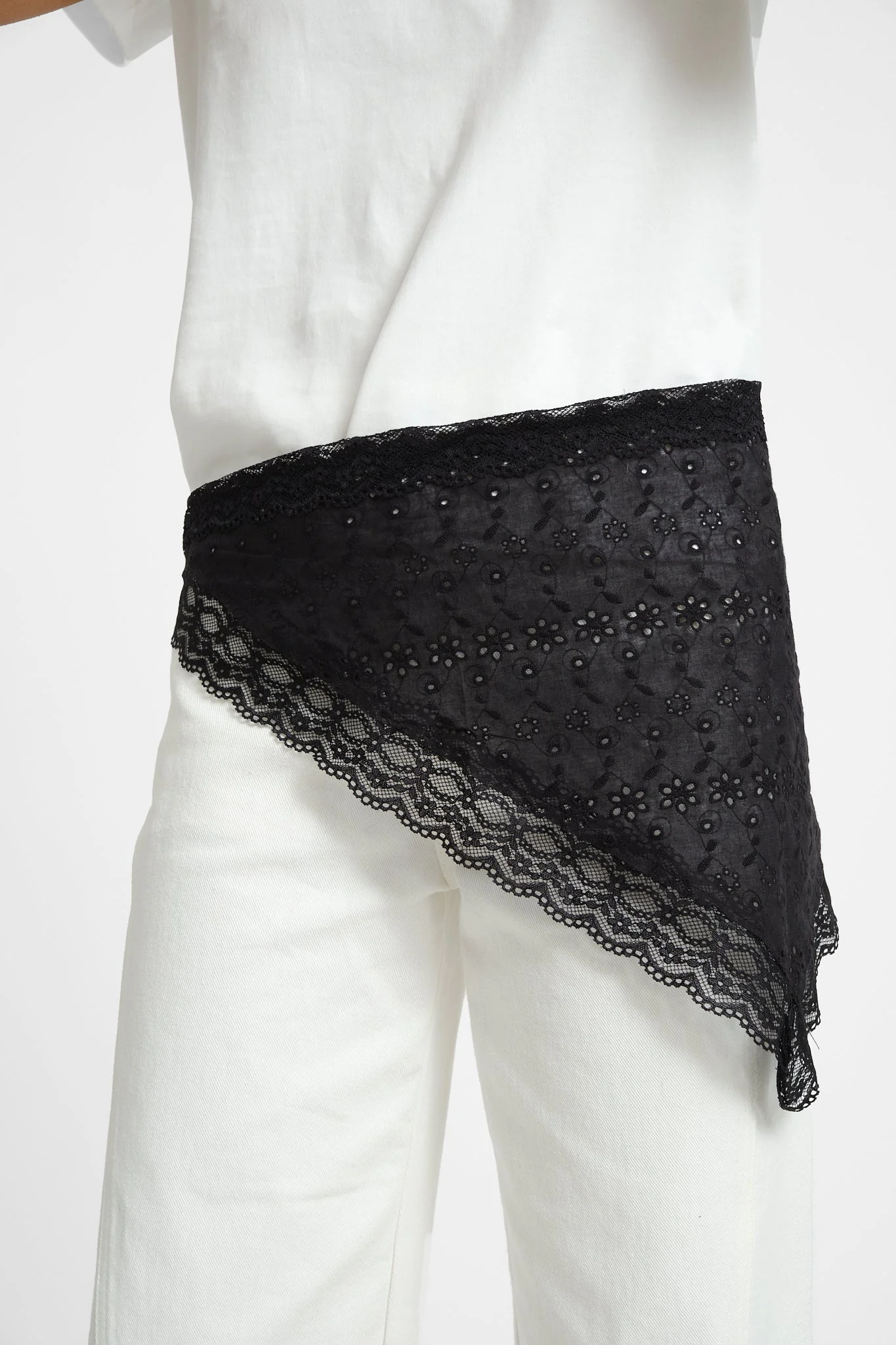 Gehaakte Sjaal Lace Zwart - Image 2