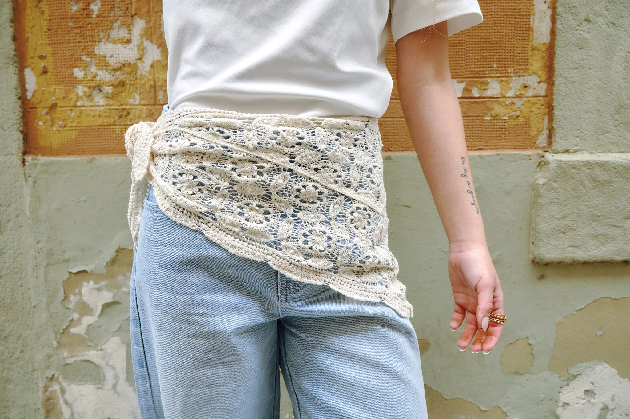 Sjaal Crochet Wit - Image 6
