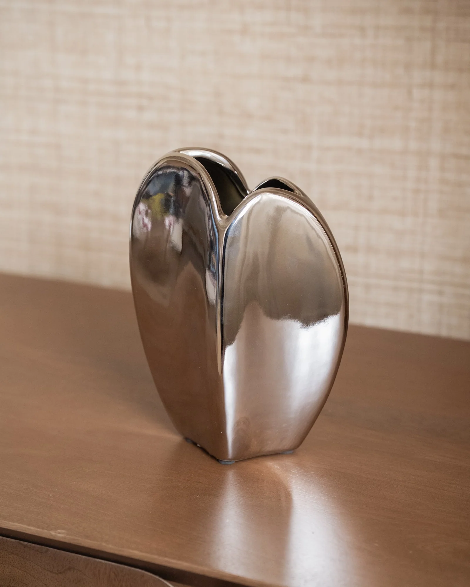 Deco Vaas Heart Chrome - Image 4