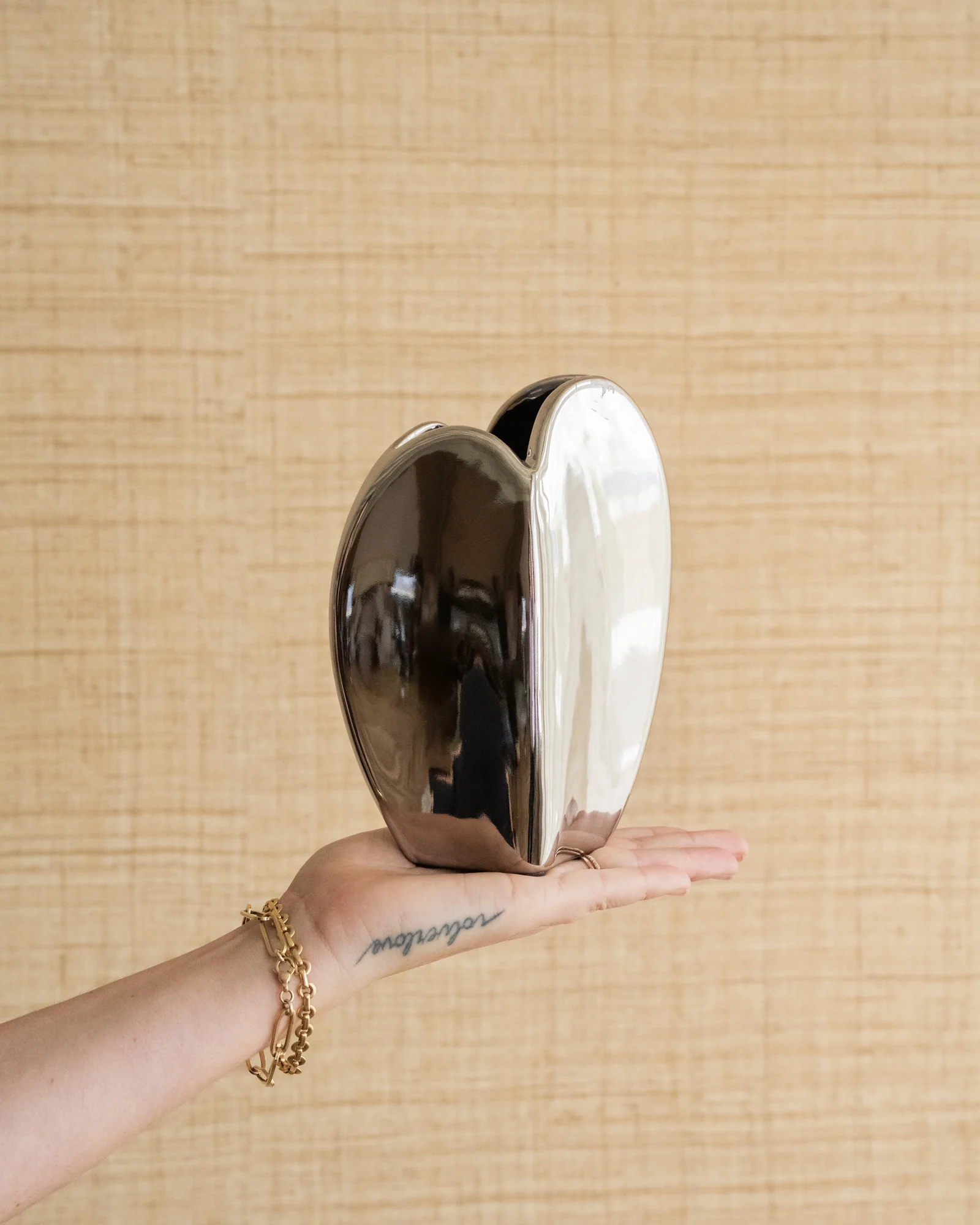 Deco Vaas Heart Chrome - Image 8
