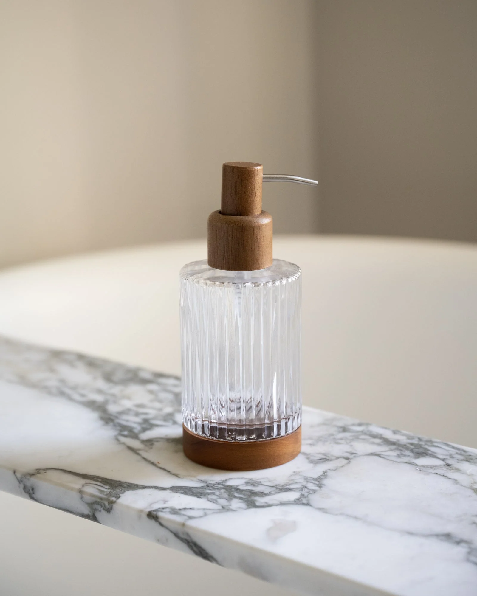 Zeepdispenser Acacia Wood Glass - Image 2