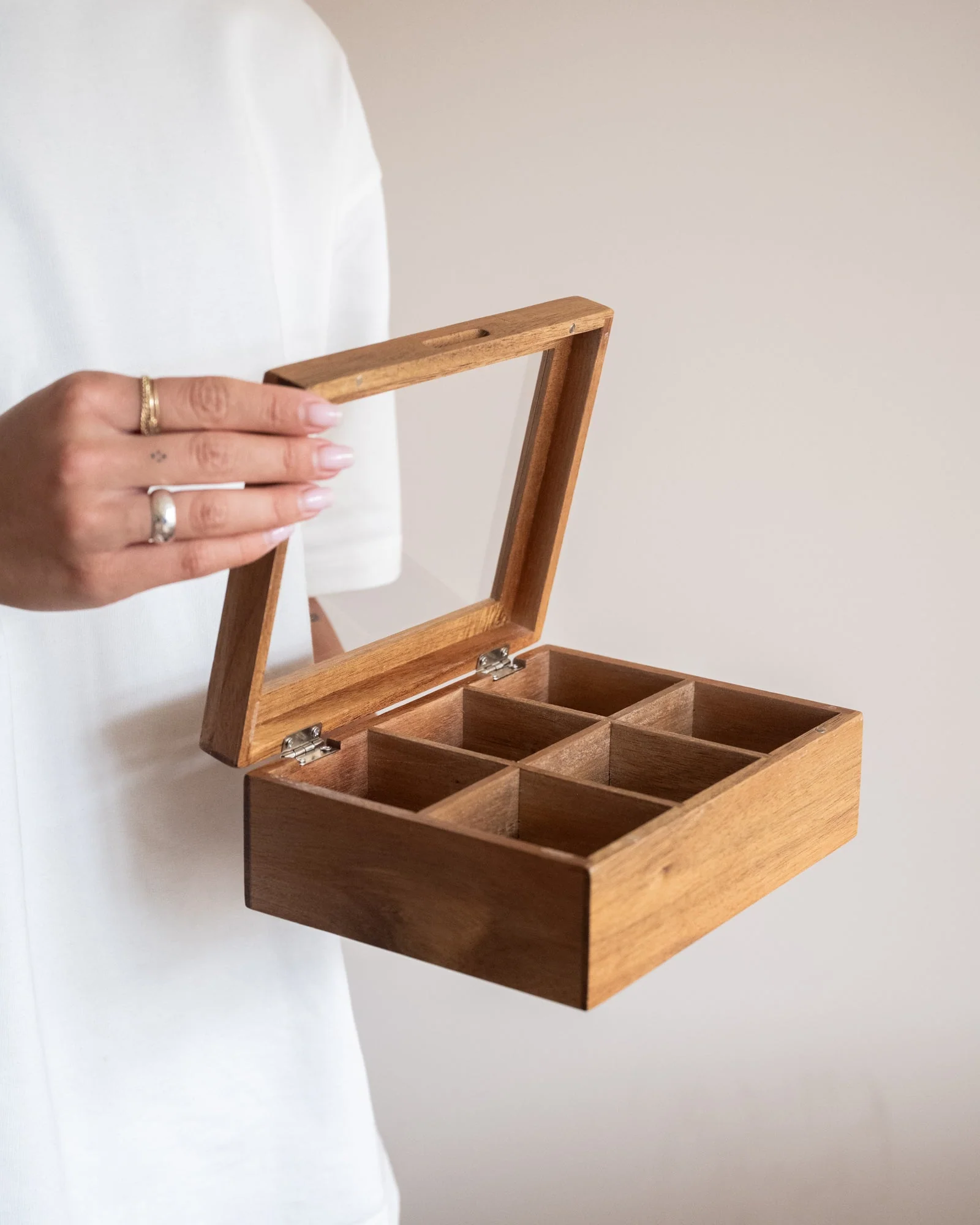 Tea Box Acacia Wood