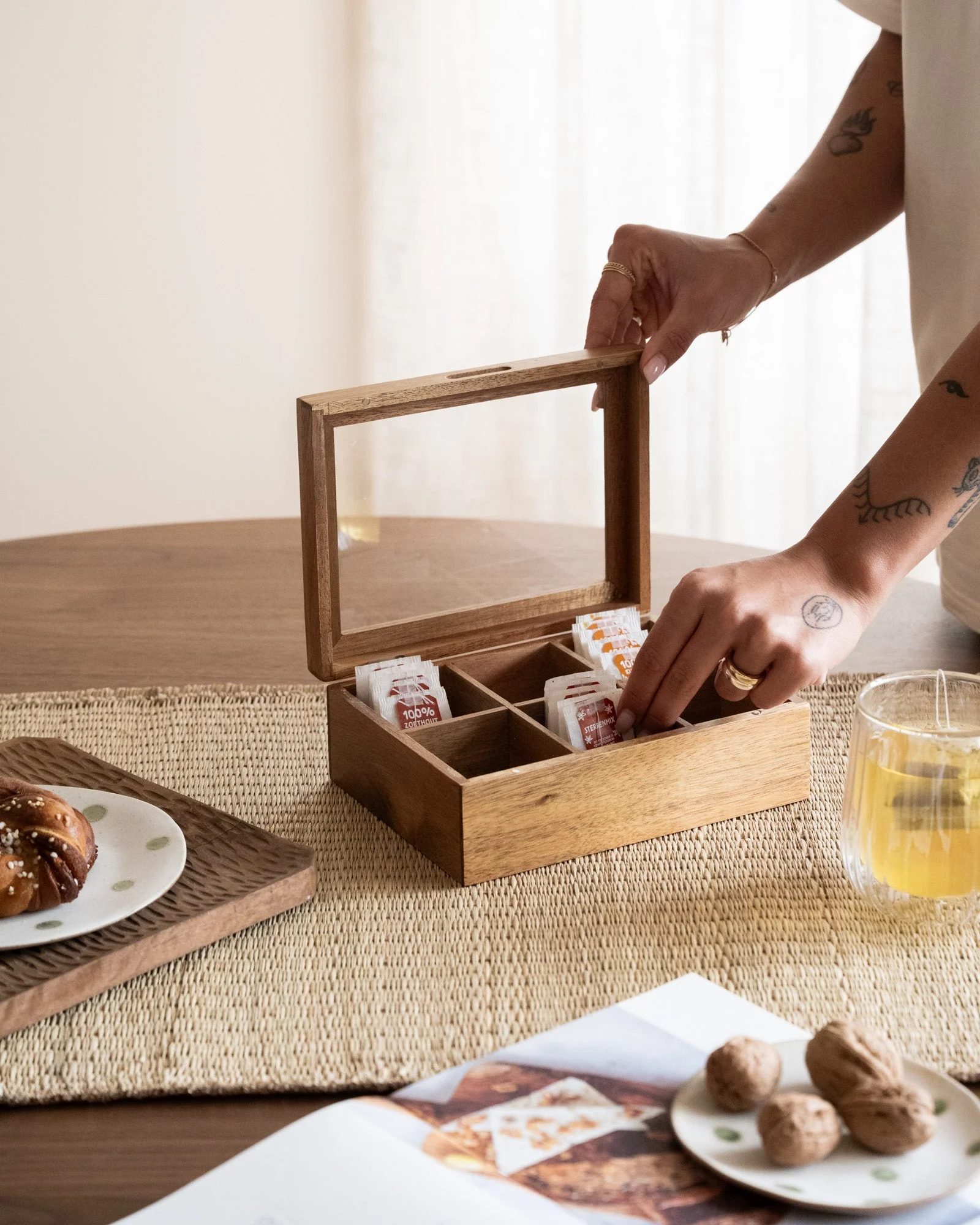 Tea Box Acacia Wood - Image 3