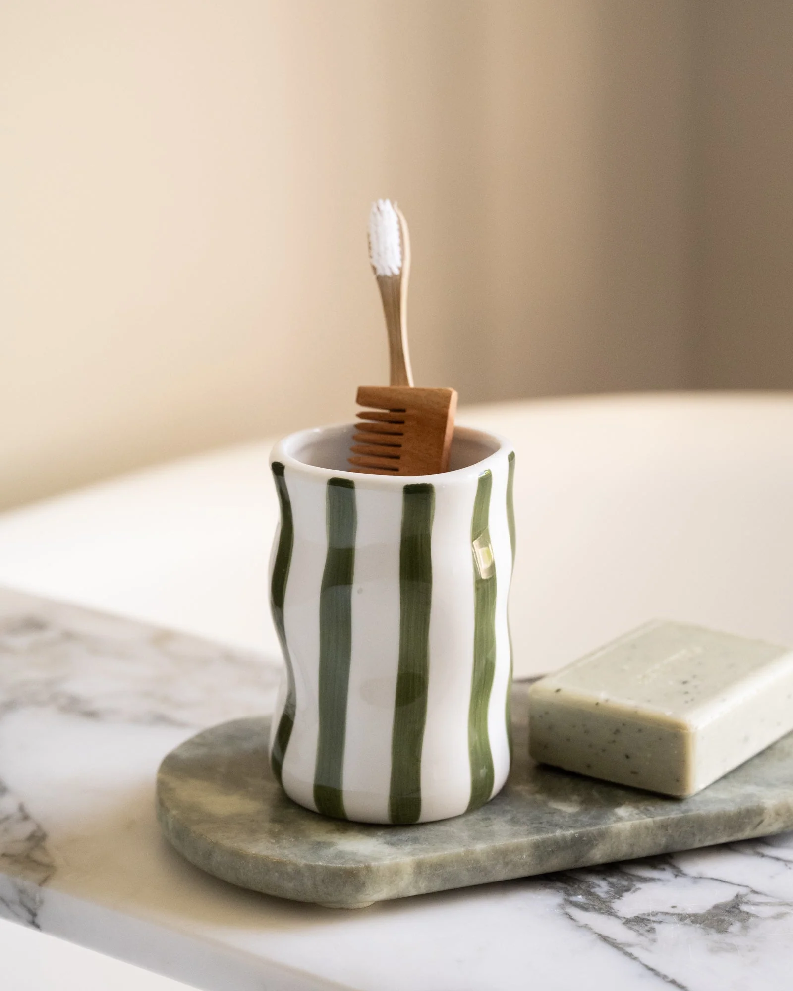 Toothbrush Holder Corfu Green - Image 3