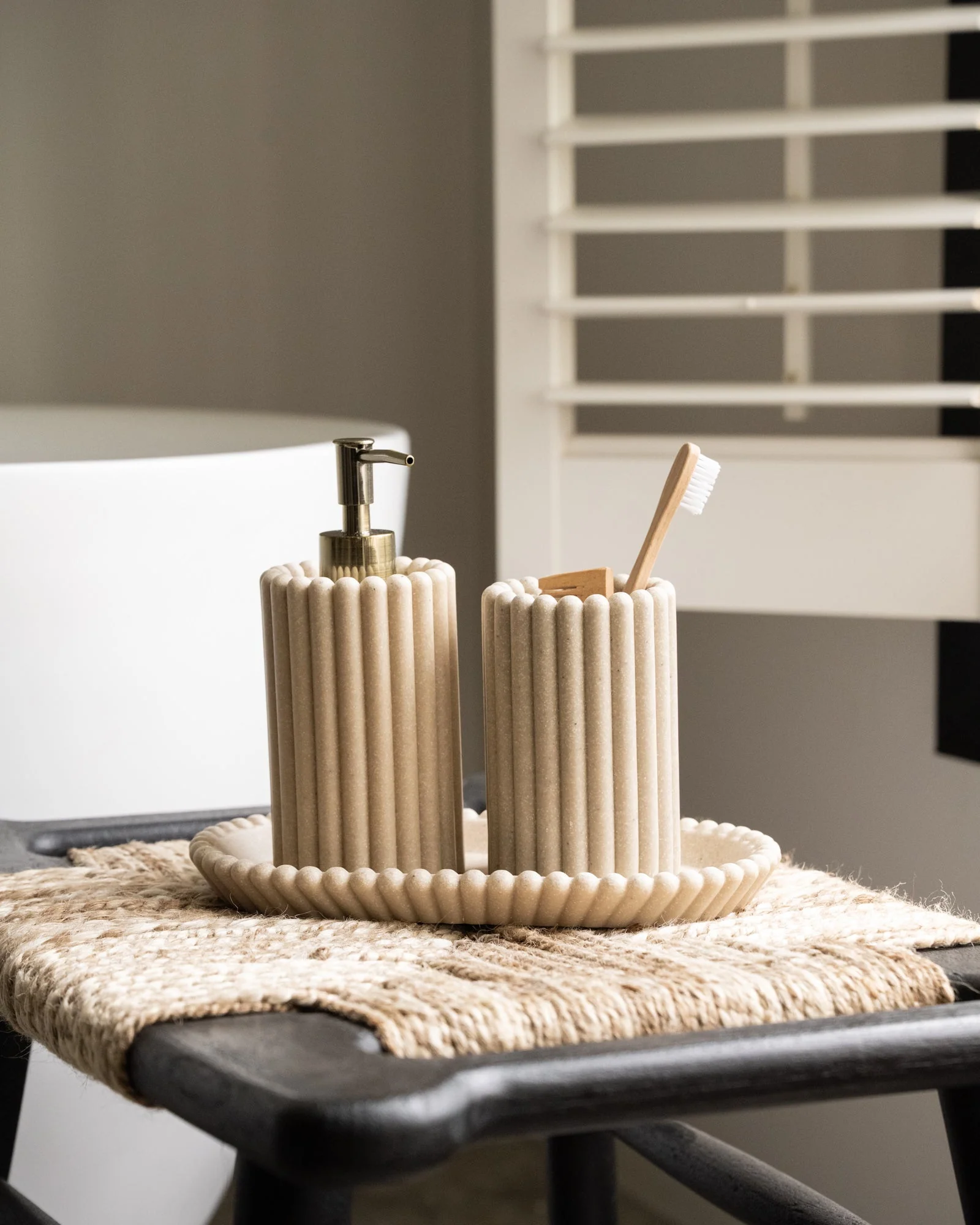 Tandenborstelhouder Stripes Polyresin