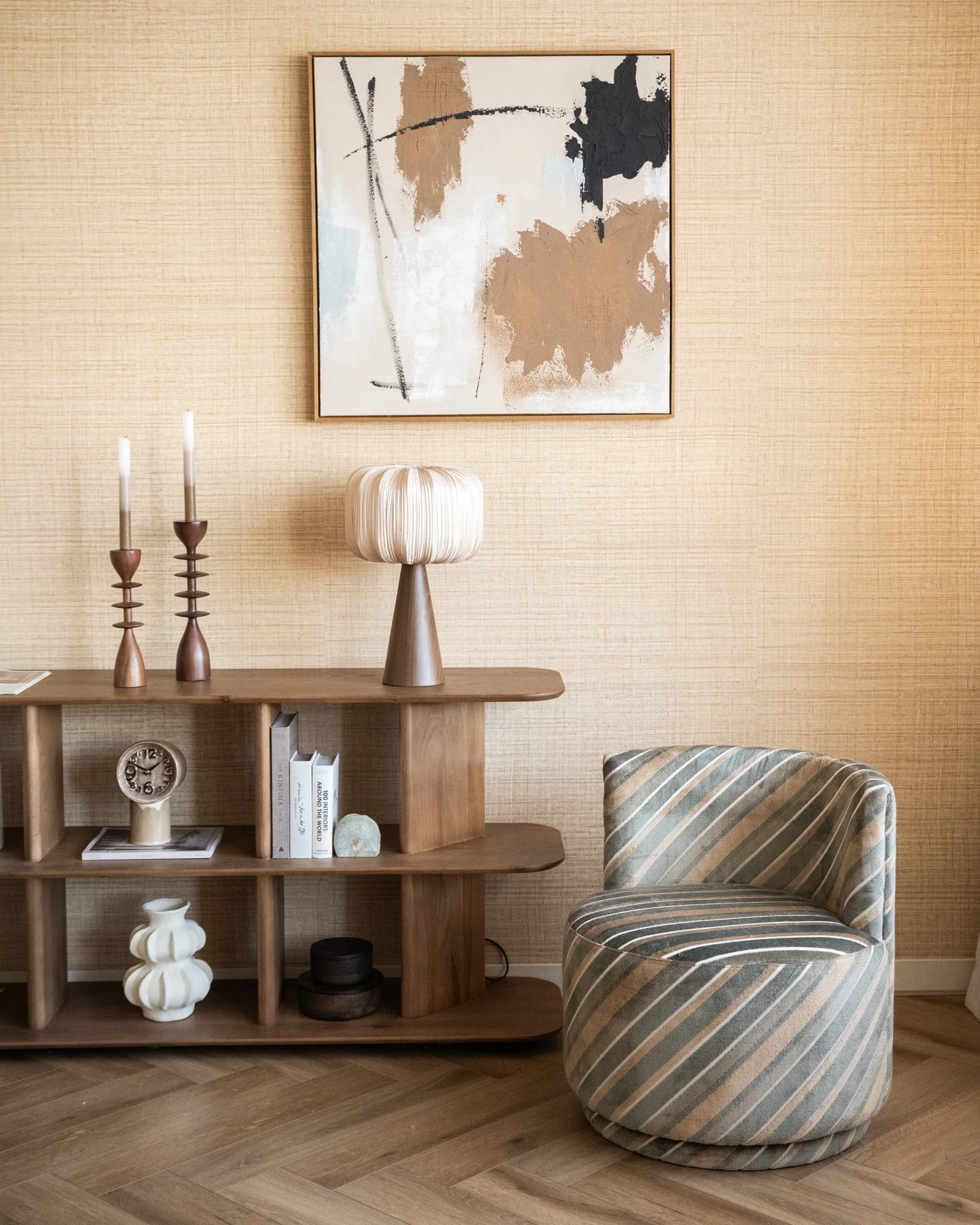 Hand-Painted Wall Art Esauira Brown - Image 5