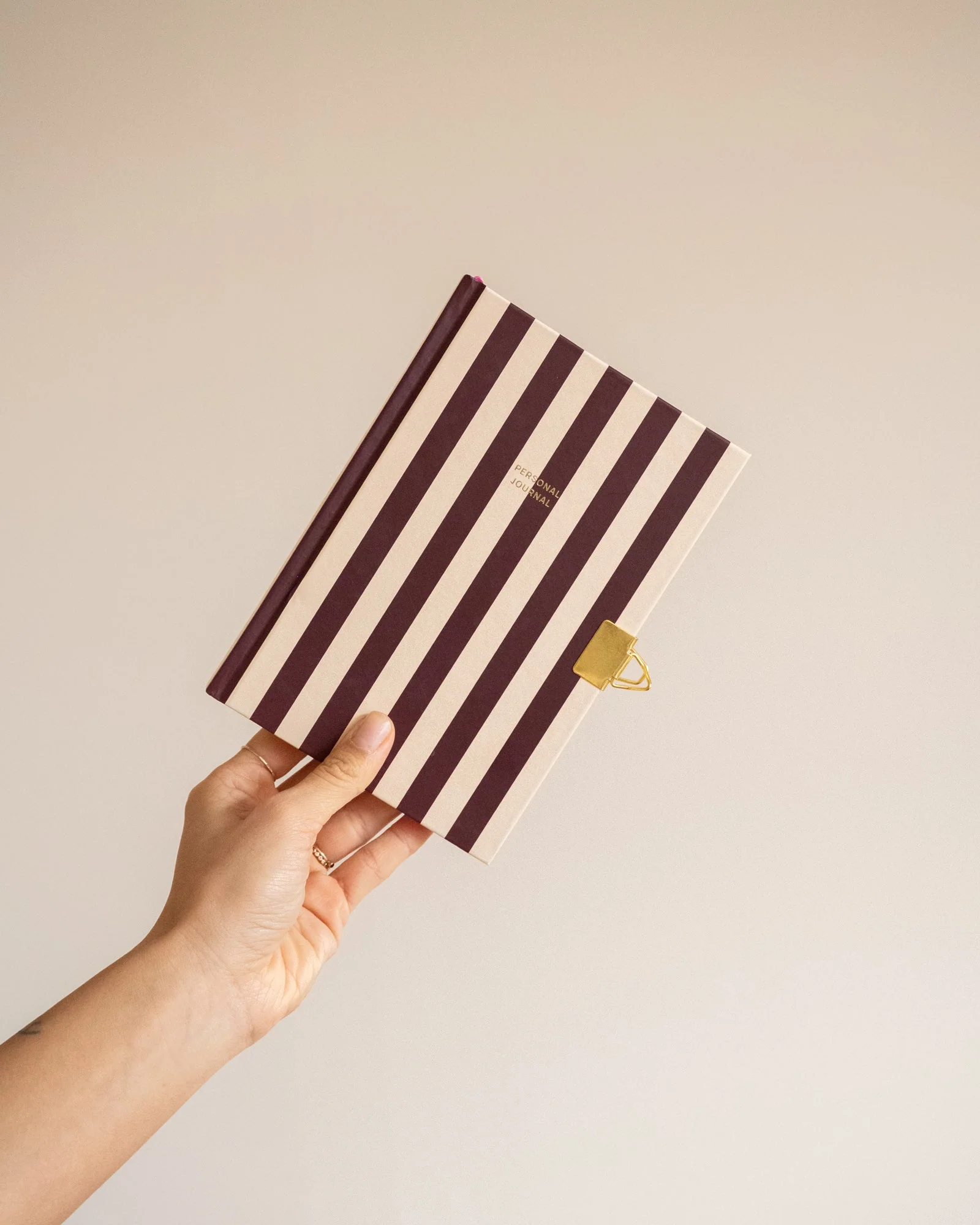 Personal Journal Burgundy Stripe - Image 5