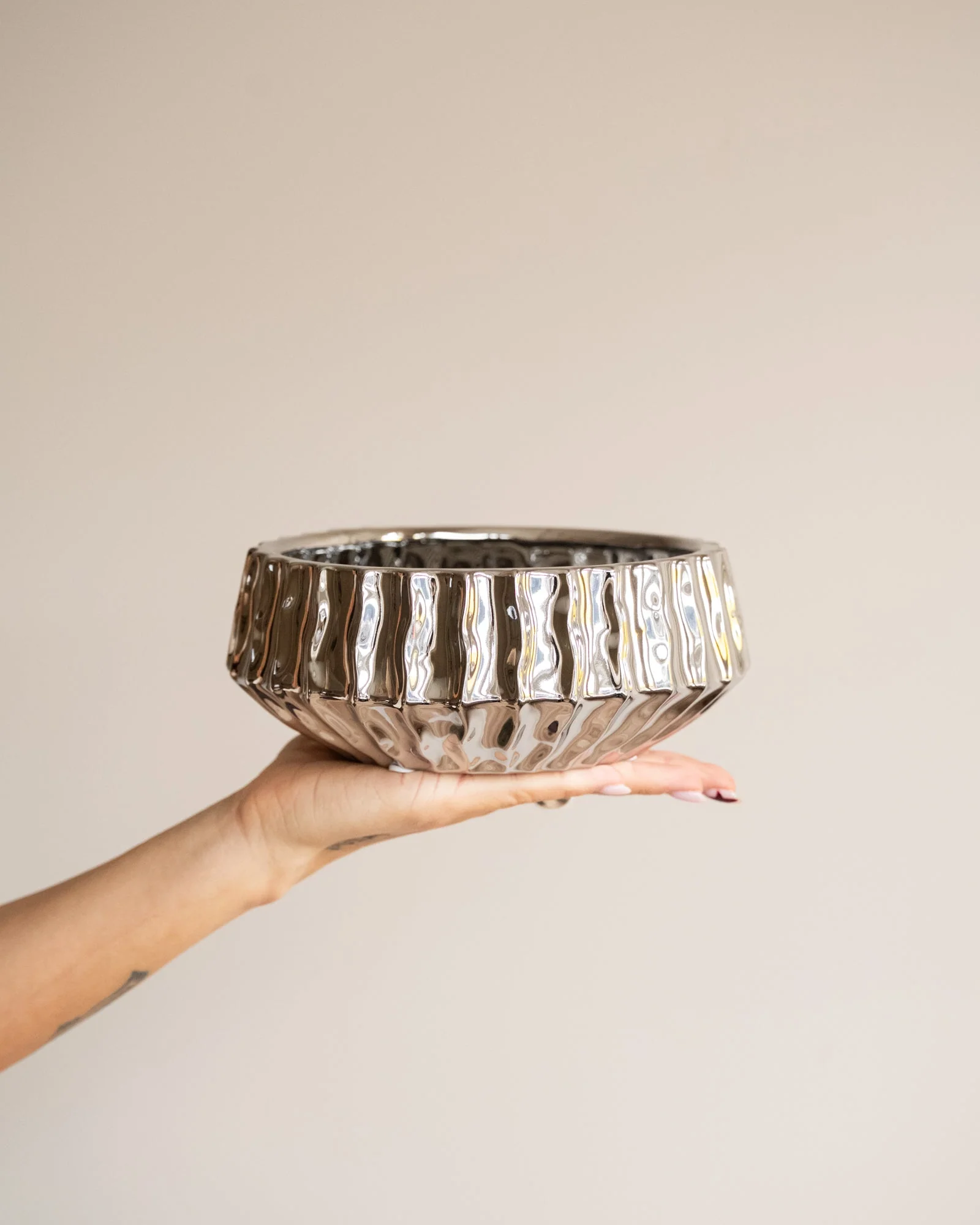 Deco Bowl Shiny Chrome - Image 5