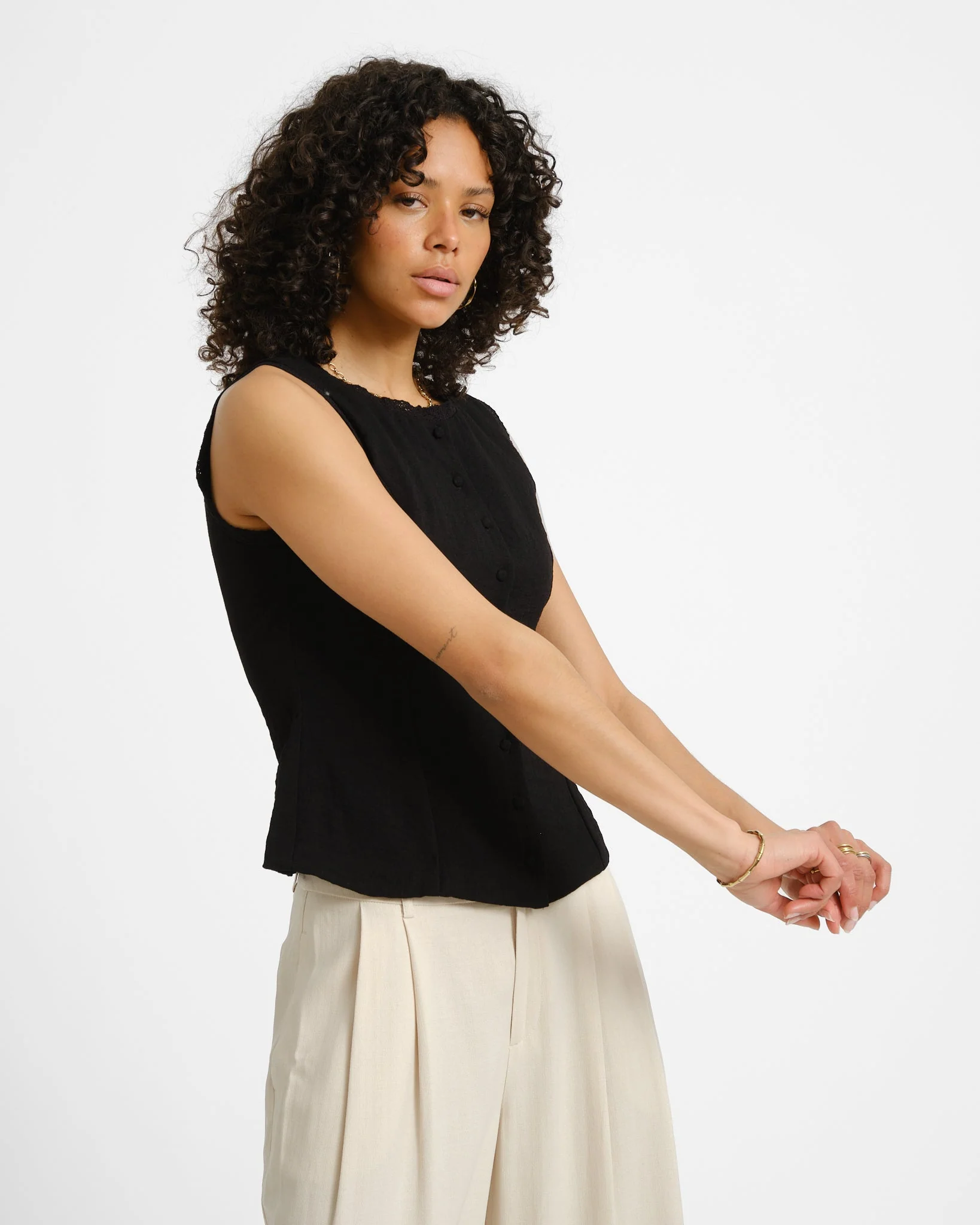 Aware Lise O-neck Top Black