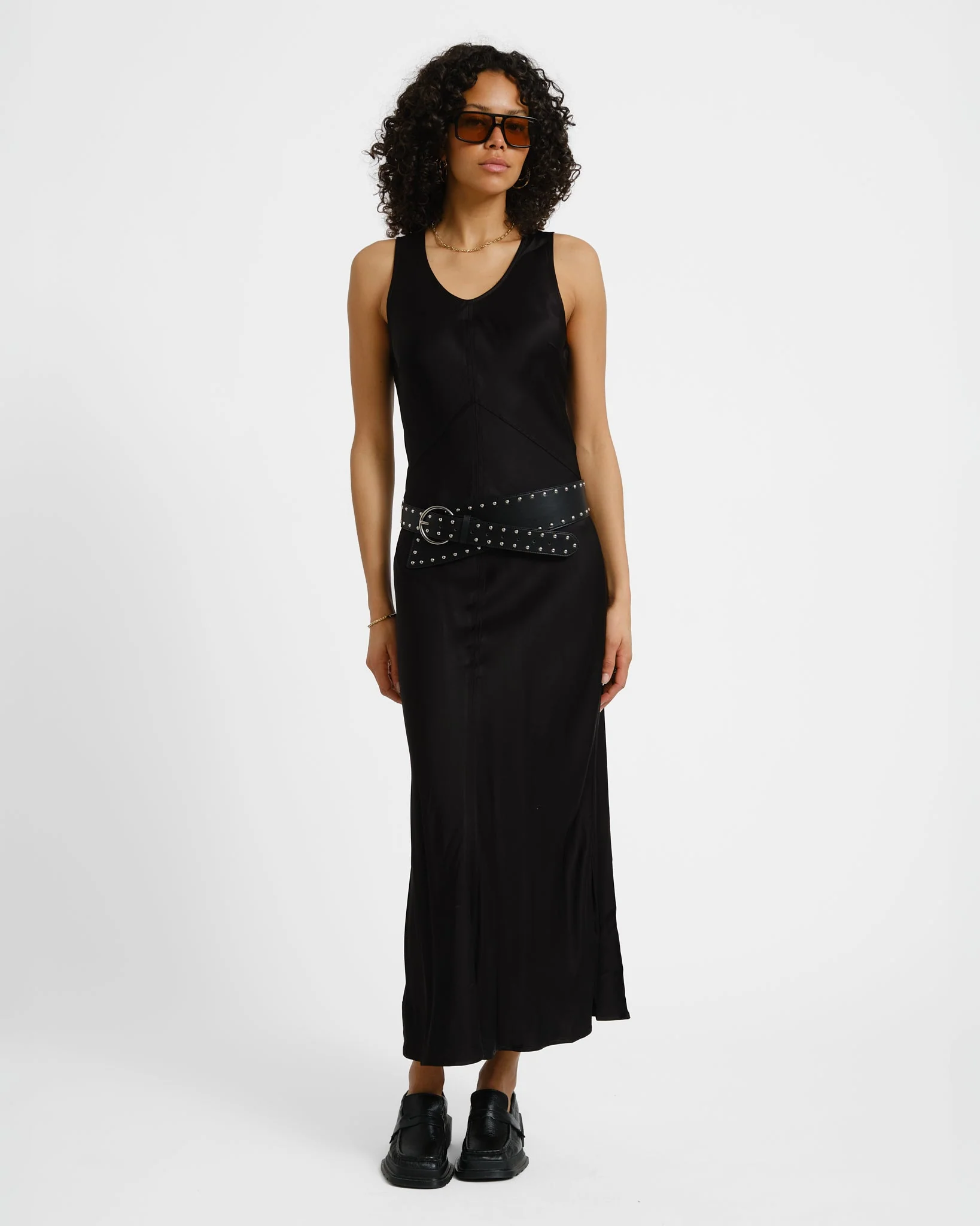 Aware Avilda V-Neck Dress Black - Image 3