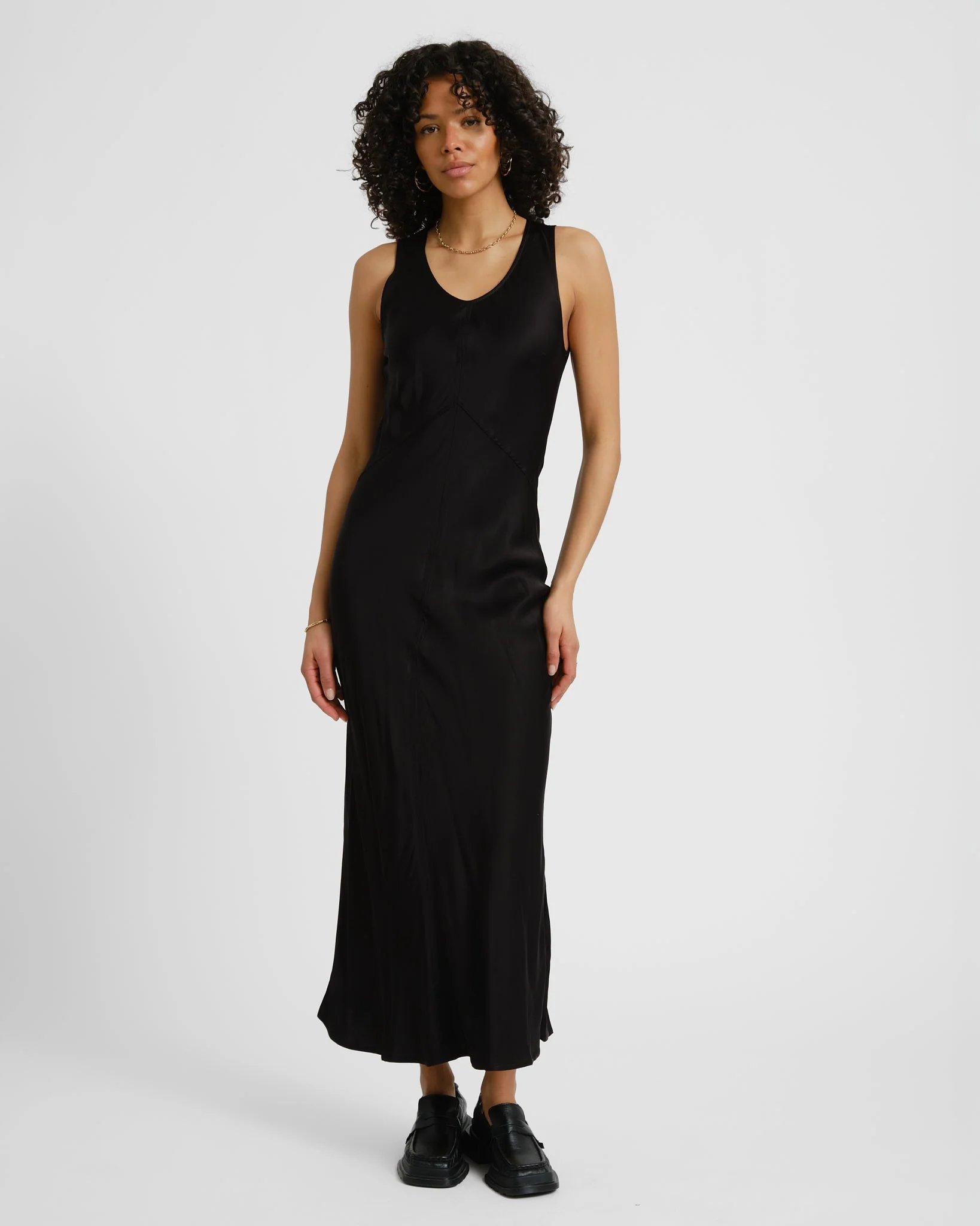 Aware Avilda V-Neck Dress Black - Image 4