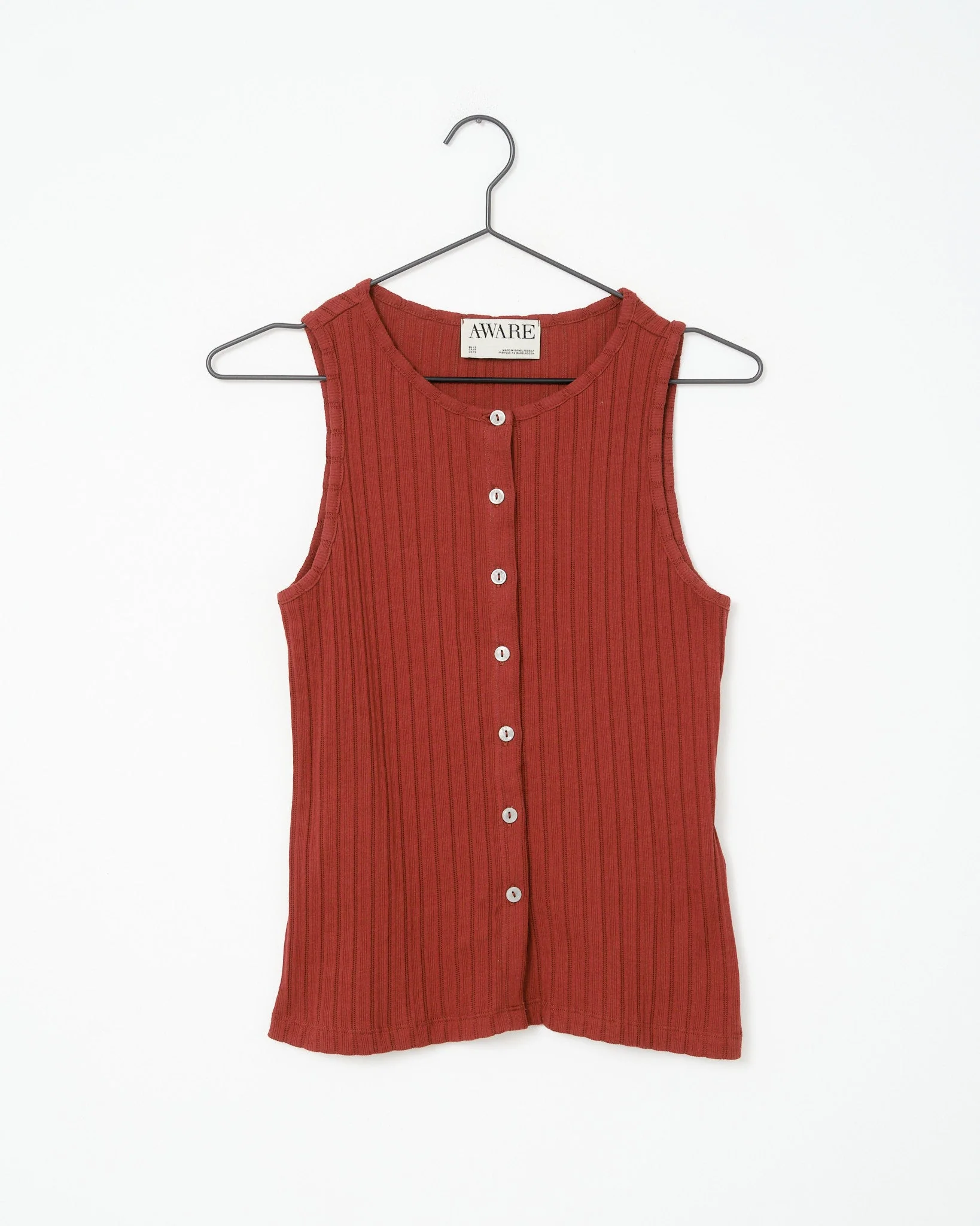 Aware Blythe O-Neck Top Russet Brown - Image 7