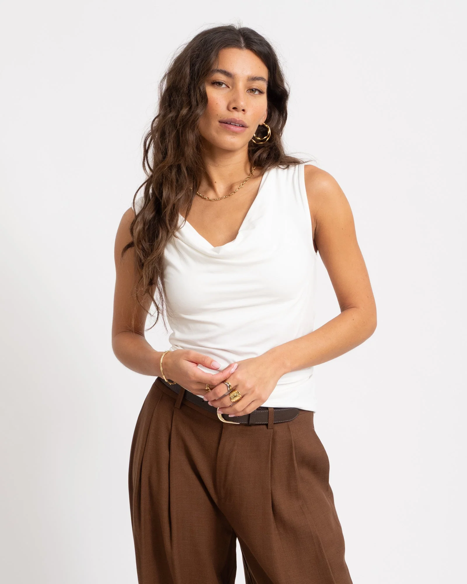 Brea Heaven Waterfall Top Snow White