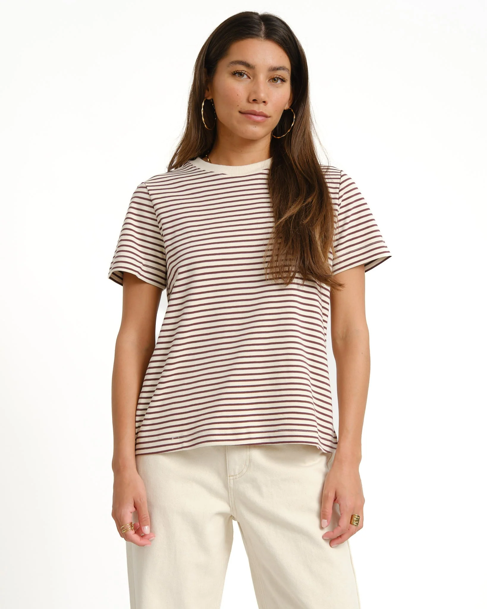 Aware Jada Naima O-Neck T-Shirt Grape - Image 4
