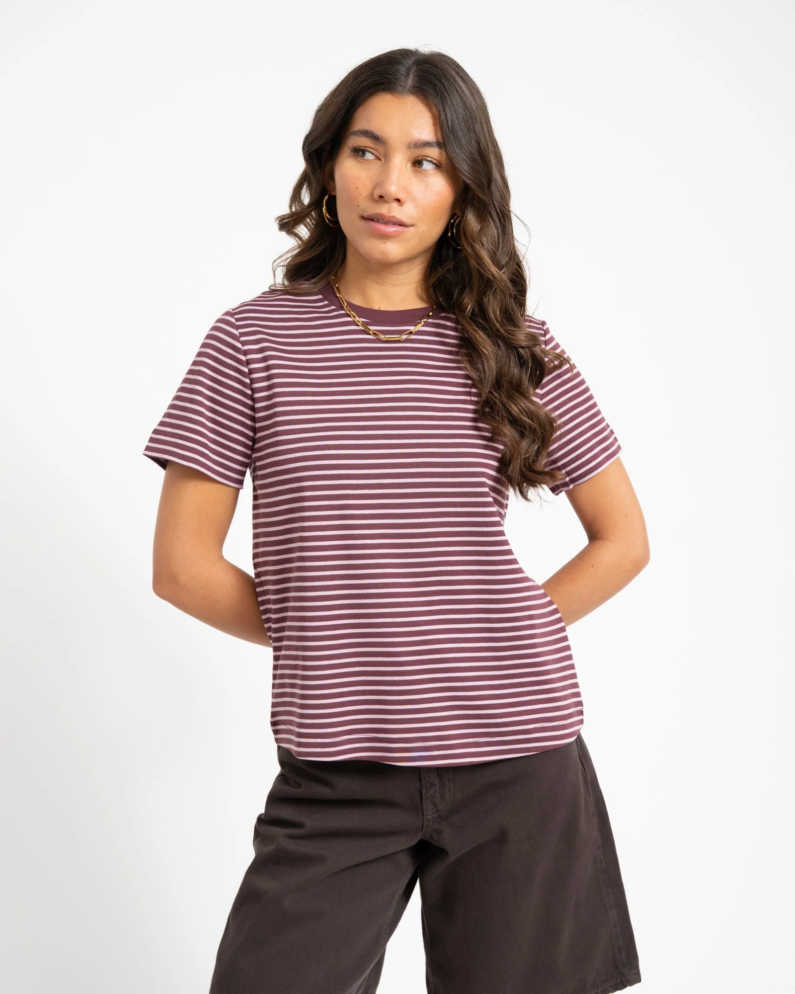 Aware Jada Naima O-Neck T-Shirt Catawba Grape/Mauve Shadows