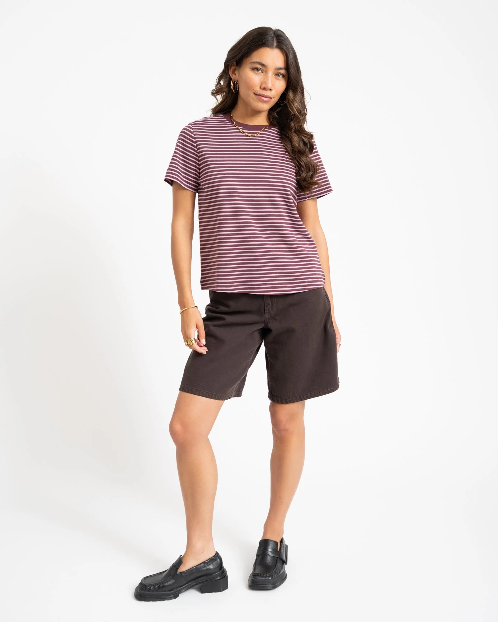 Aware Jada Naima O-Neck T-Shirt Catawba Grape/Mauve Shadows - Image 2