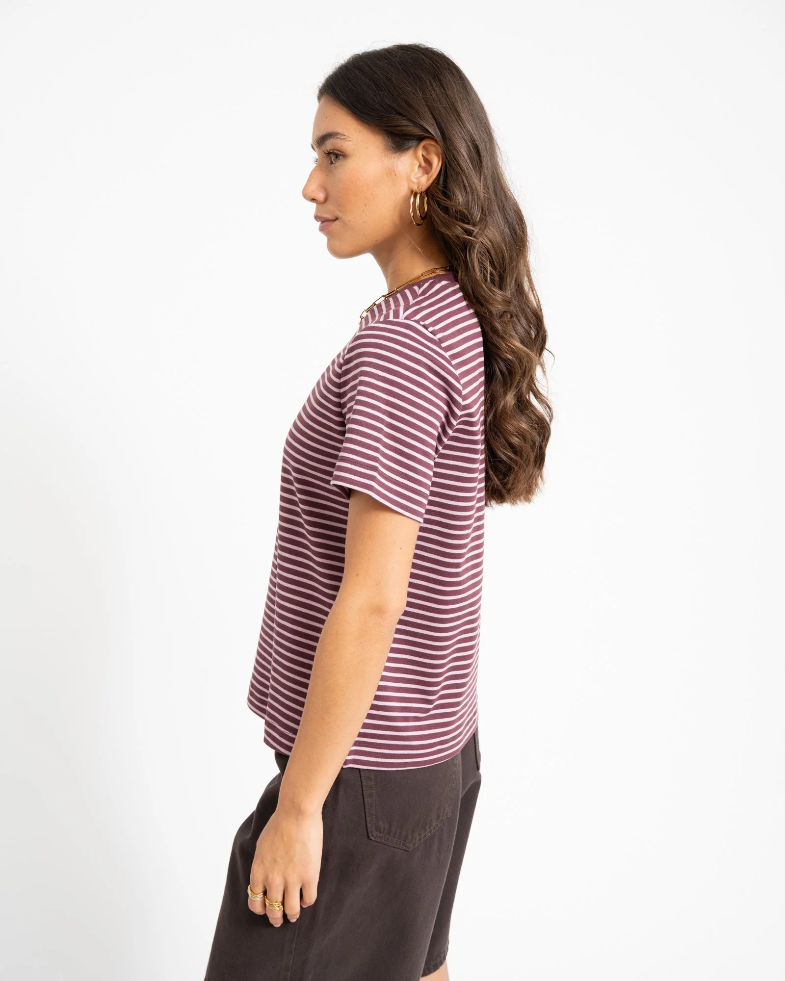 Aware Jada Naima O-Neck T-Shirt Catawba Grape/Mauve Shadows - Image 3