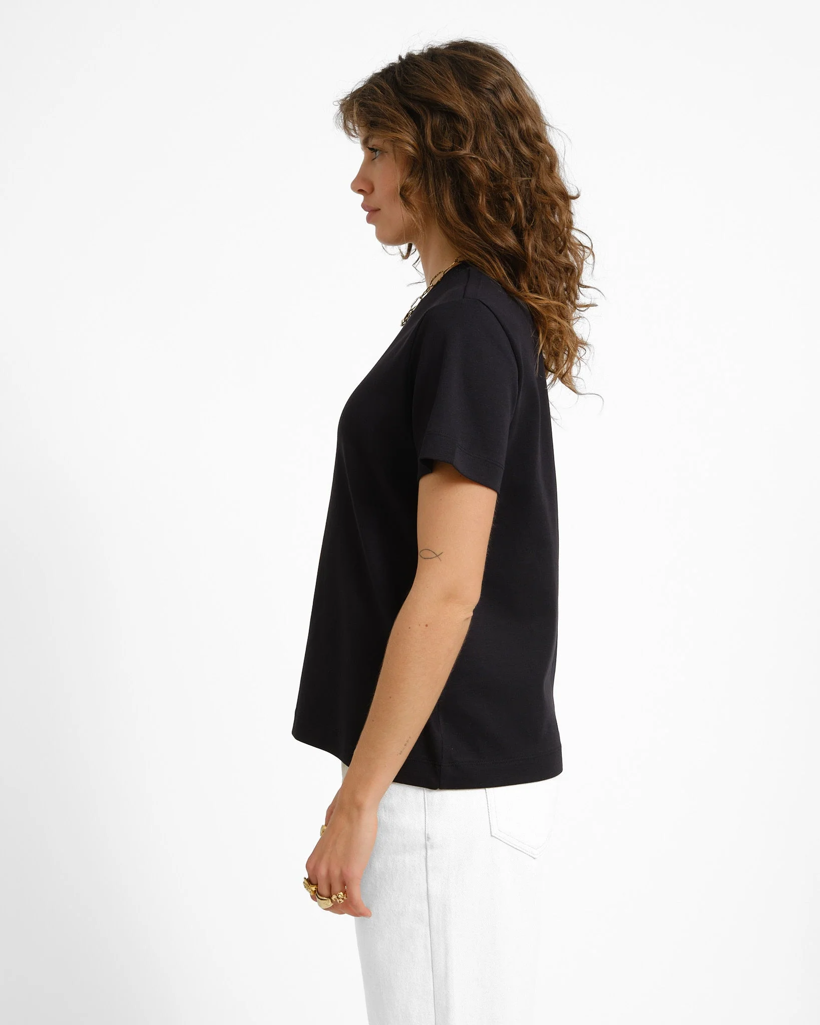 Aware Naima O-Neck T-Shirt Black - Image 4