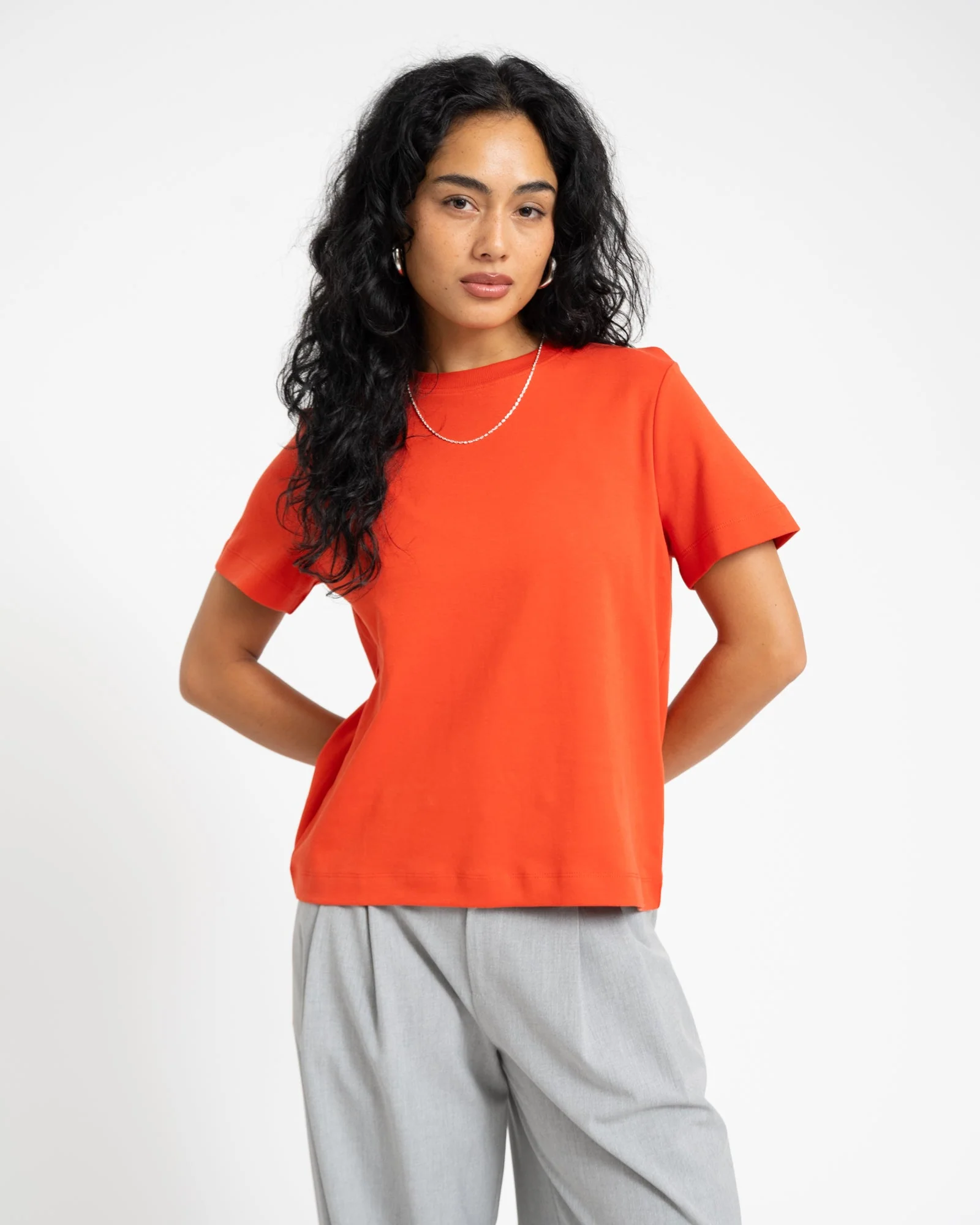 Aware Naima O-Neck T-Shirt Molten Lava - Image 2