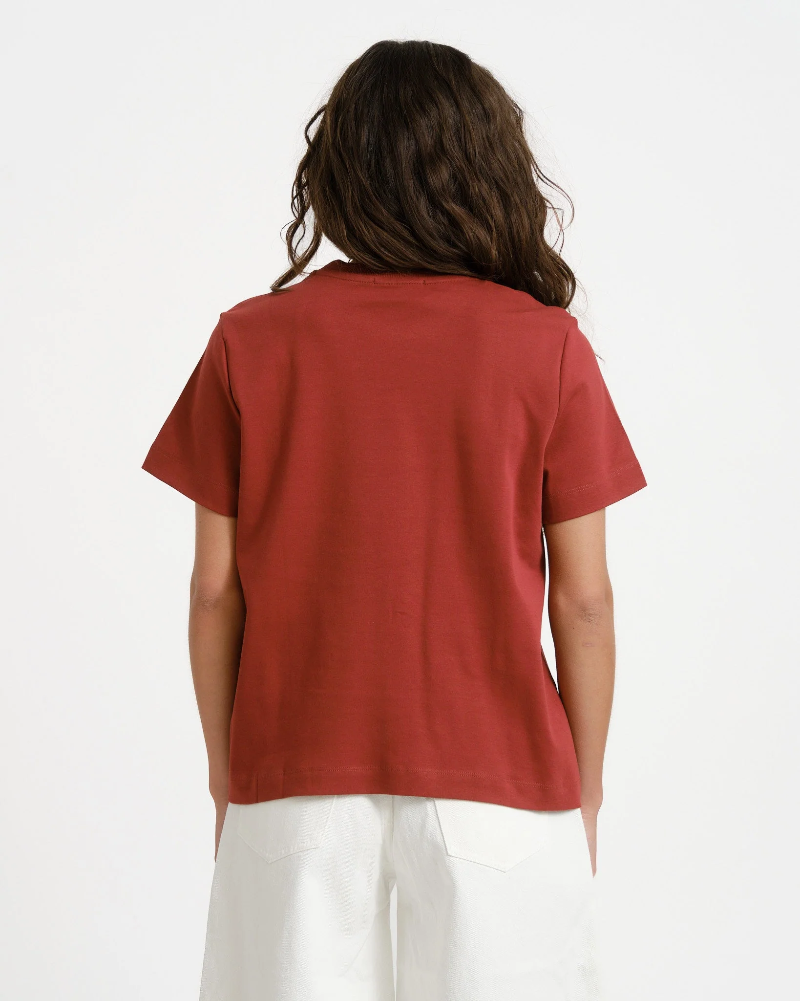 Aware Naima O-Neck T-Shirt Russet Brown - Image 5