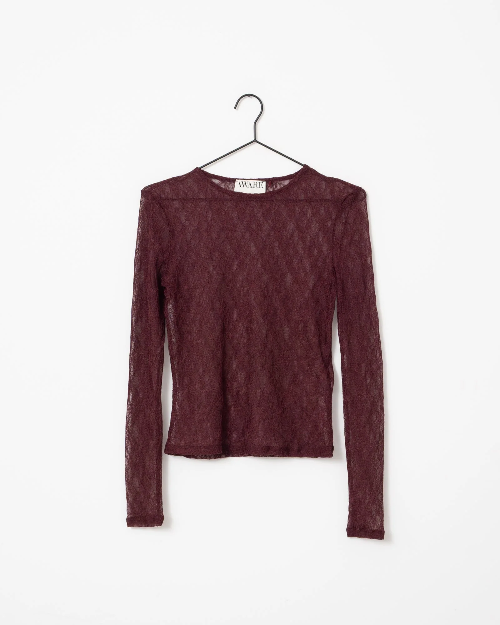 Aware Tessy O-Neck Lace Top Catawba Grape - Image 7