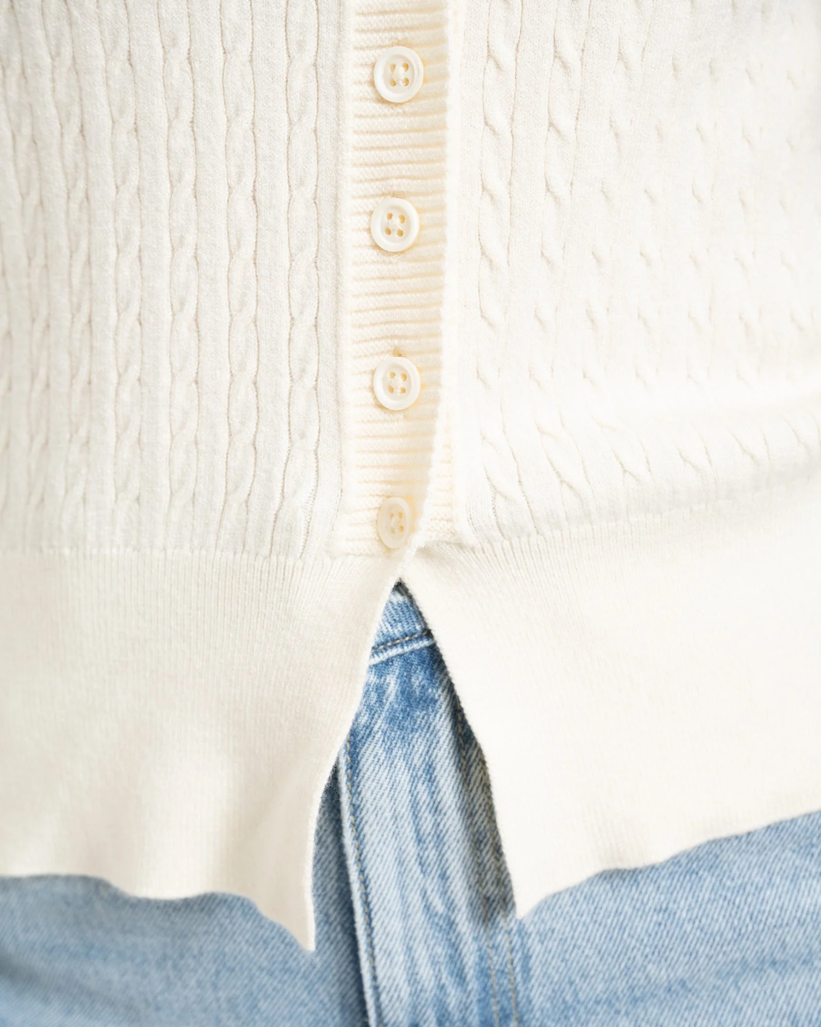 Aware Vina O-Neck Knit Cardigan Birch - Image 6