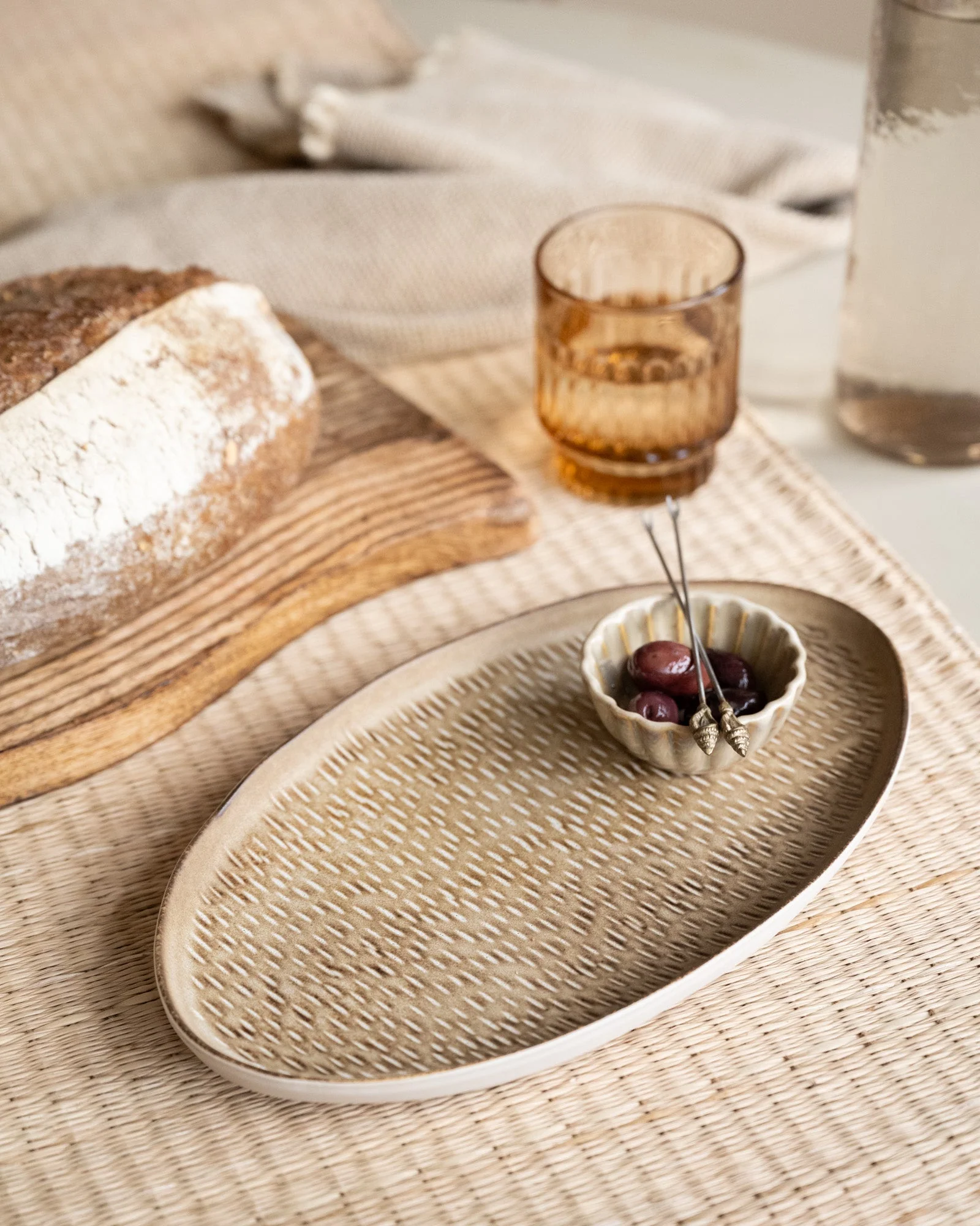Miyaki Serveerbord Stripes / Hammered - Image 2