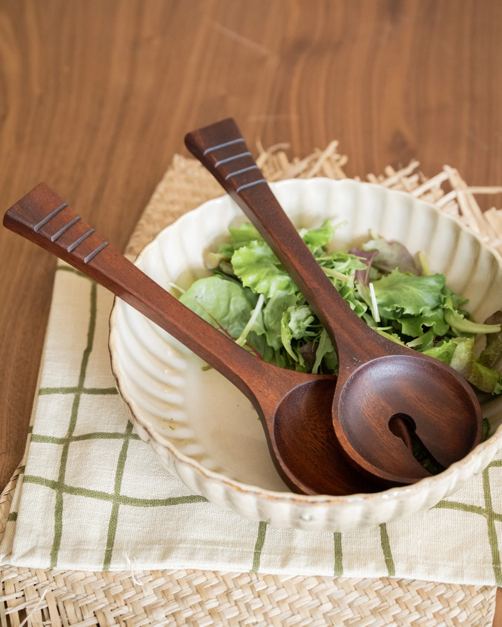 Salad Server Acacia Dark Brown - Image 7