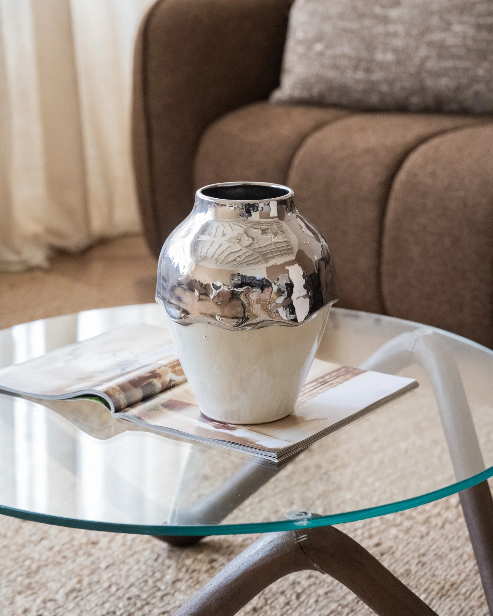 Bloomingville Deco Vaas Silvio Chrome - Image 5