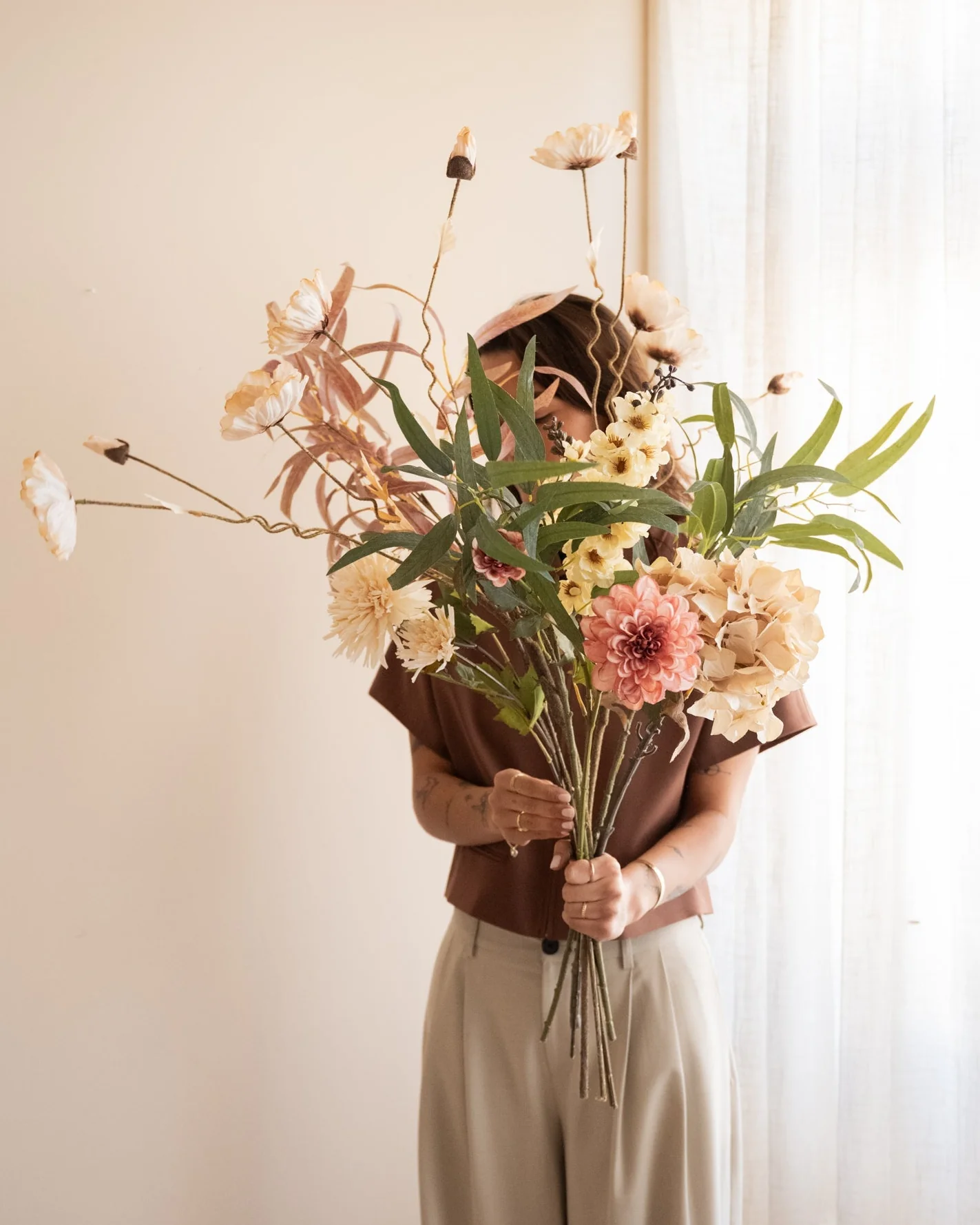 Bloomingville Kunstbloemen Groot Boeket Hazy