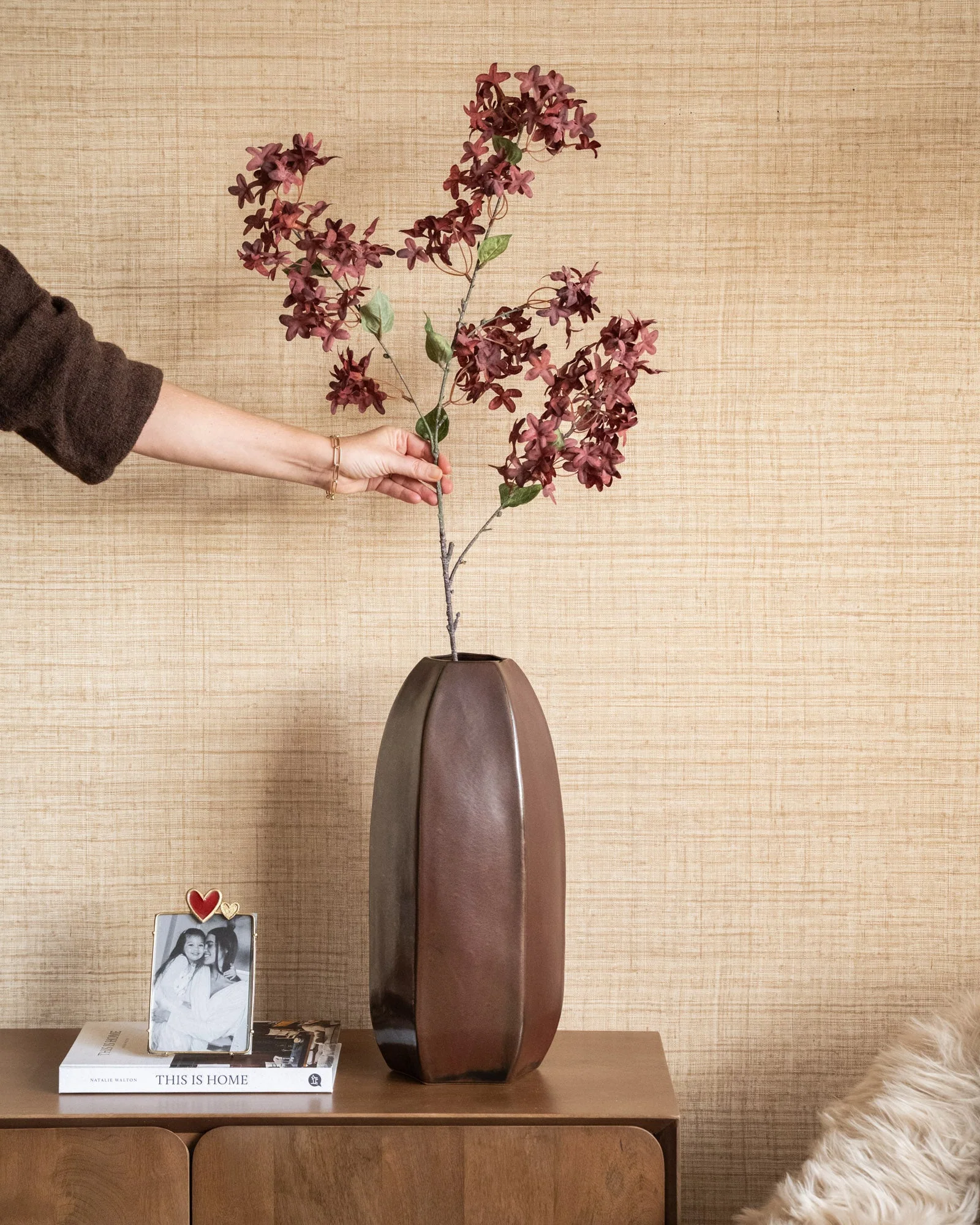 Kunstbloemen Myrtle Burgundy - Image 3