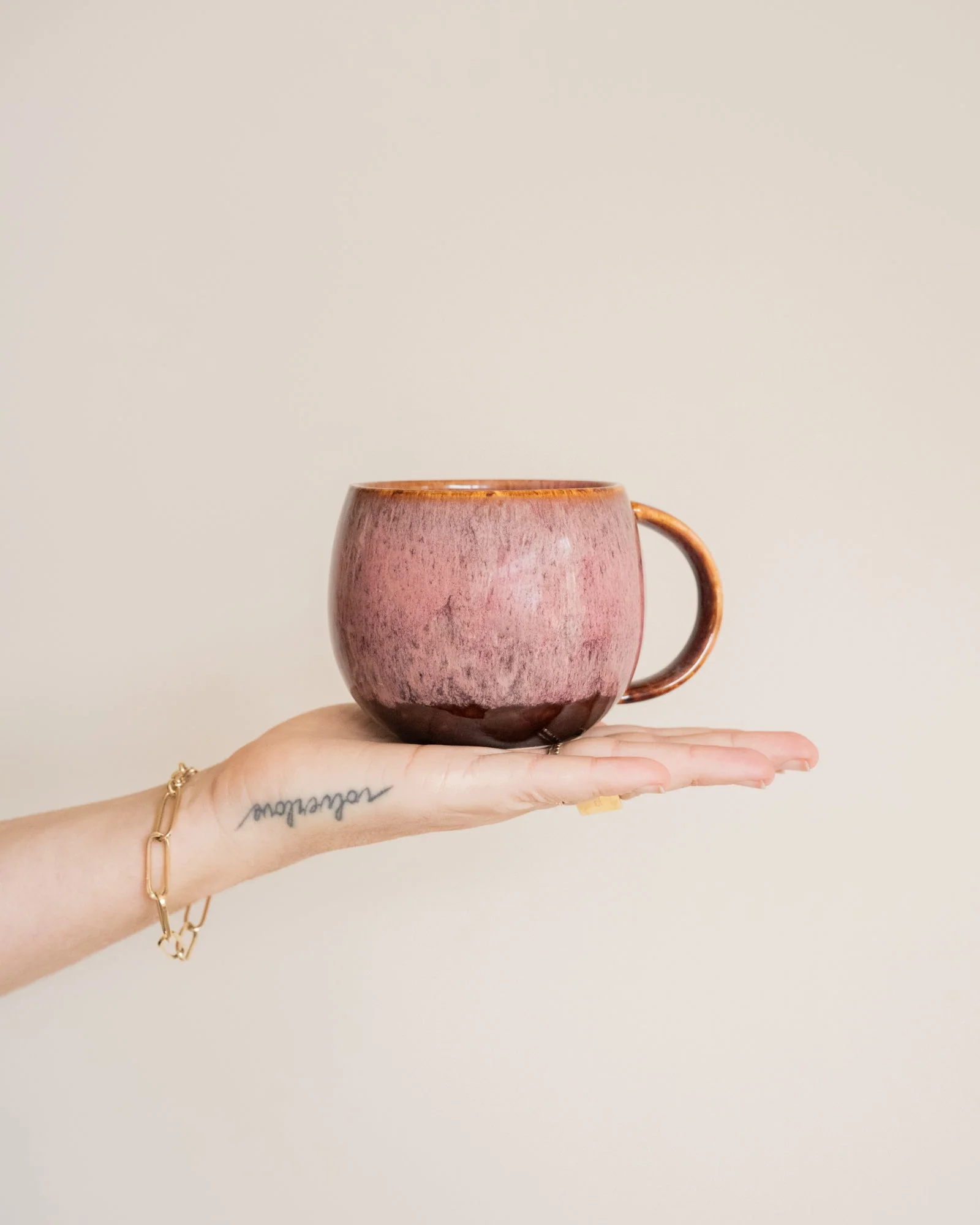 Cappuccino / Latte mok Rayen Roze - Image 6