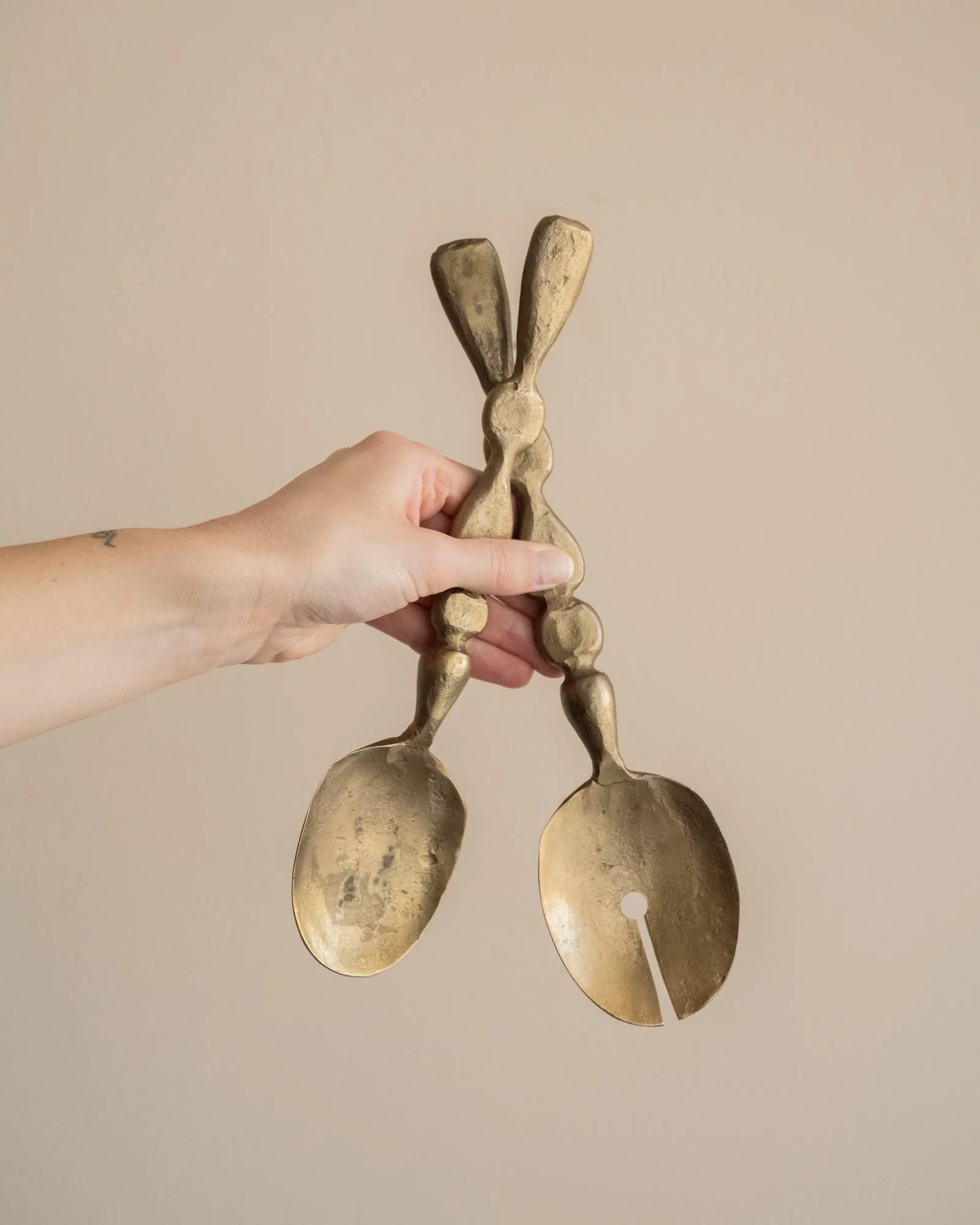 Set van 2 - Bloomingville Salad Servers Edi Brass - Image 2