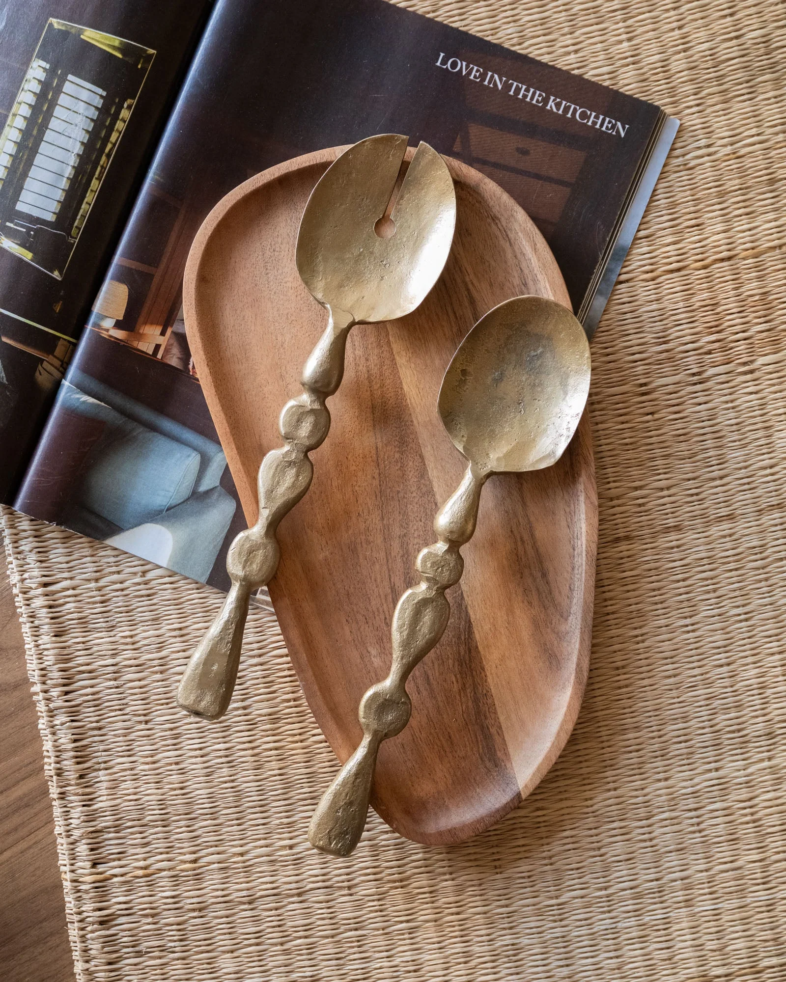 Set van 2 - Bloomingville Salad Servers Edi Brass - Image 5