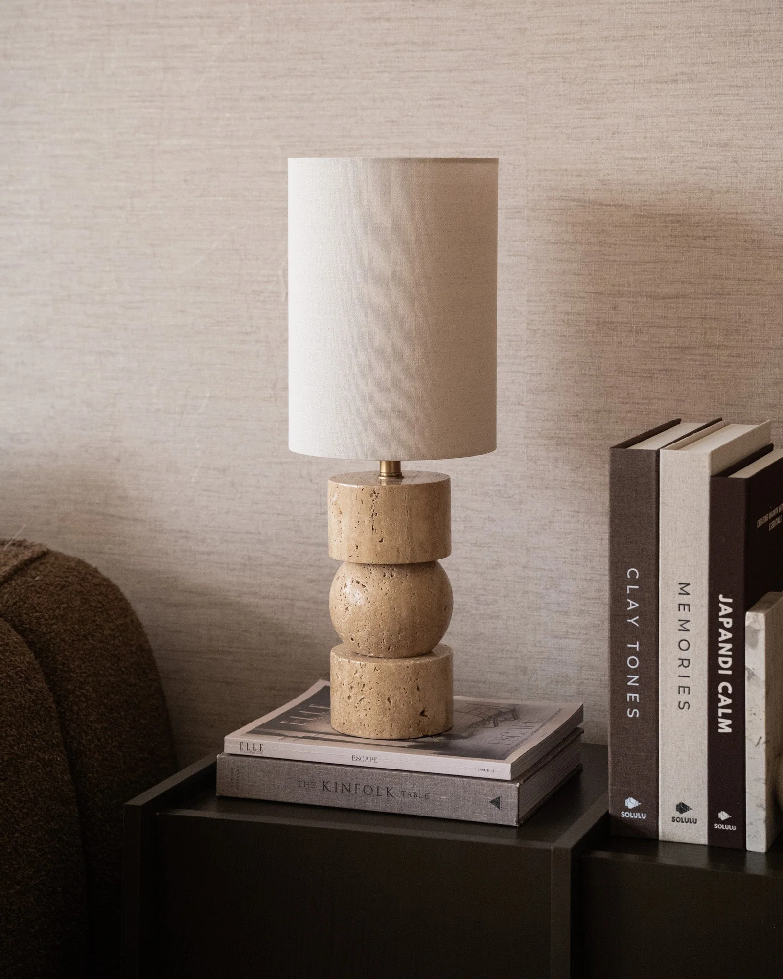 Table Lamp Marci Travertine - Image 2