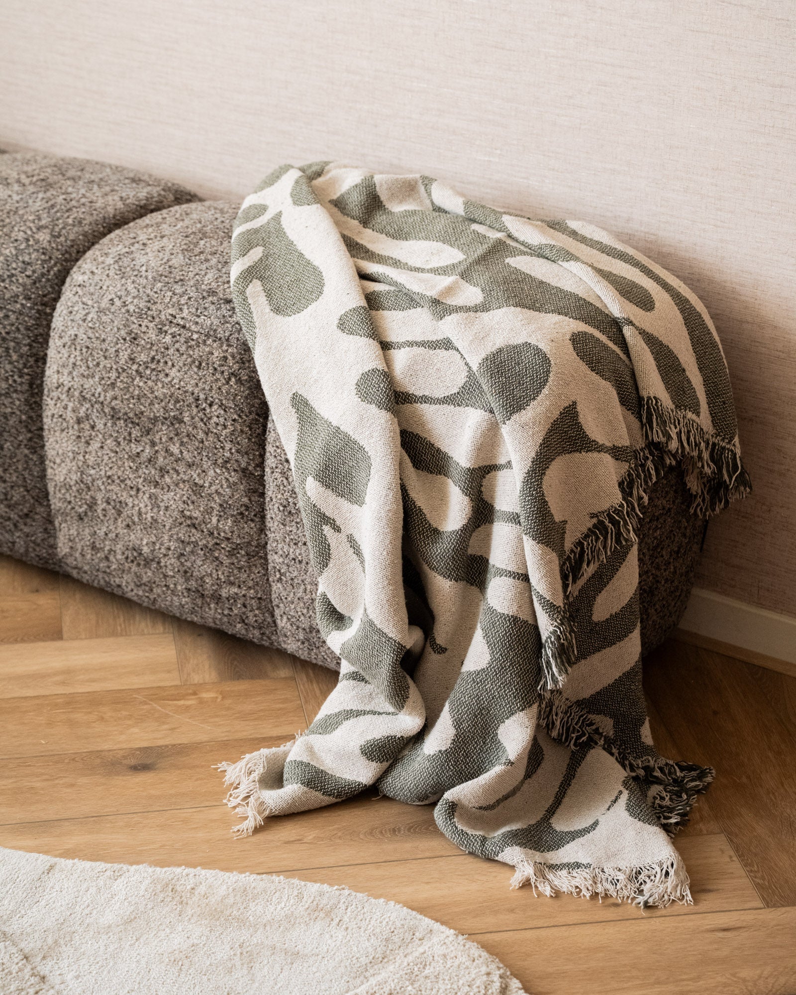 Bloomingville Plaid Alk Groen Gerecycled Katoen