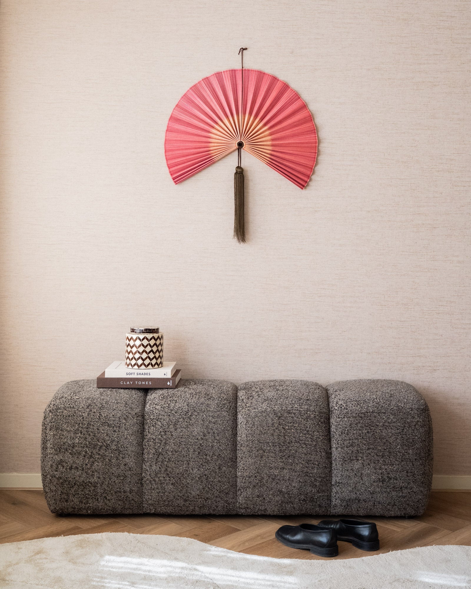 Wall Decor / Wall Fan Bamboo Rose - Image 3