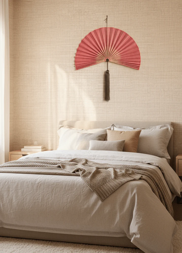 Wall Decor / Wall Fan Bamboo Rose - Image 4