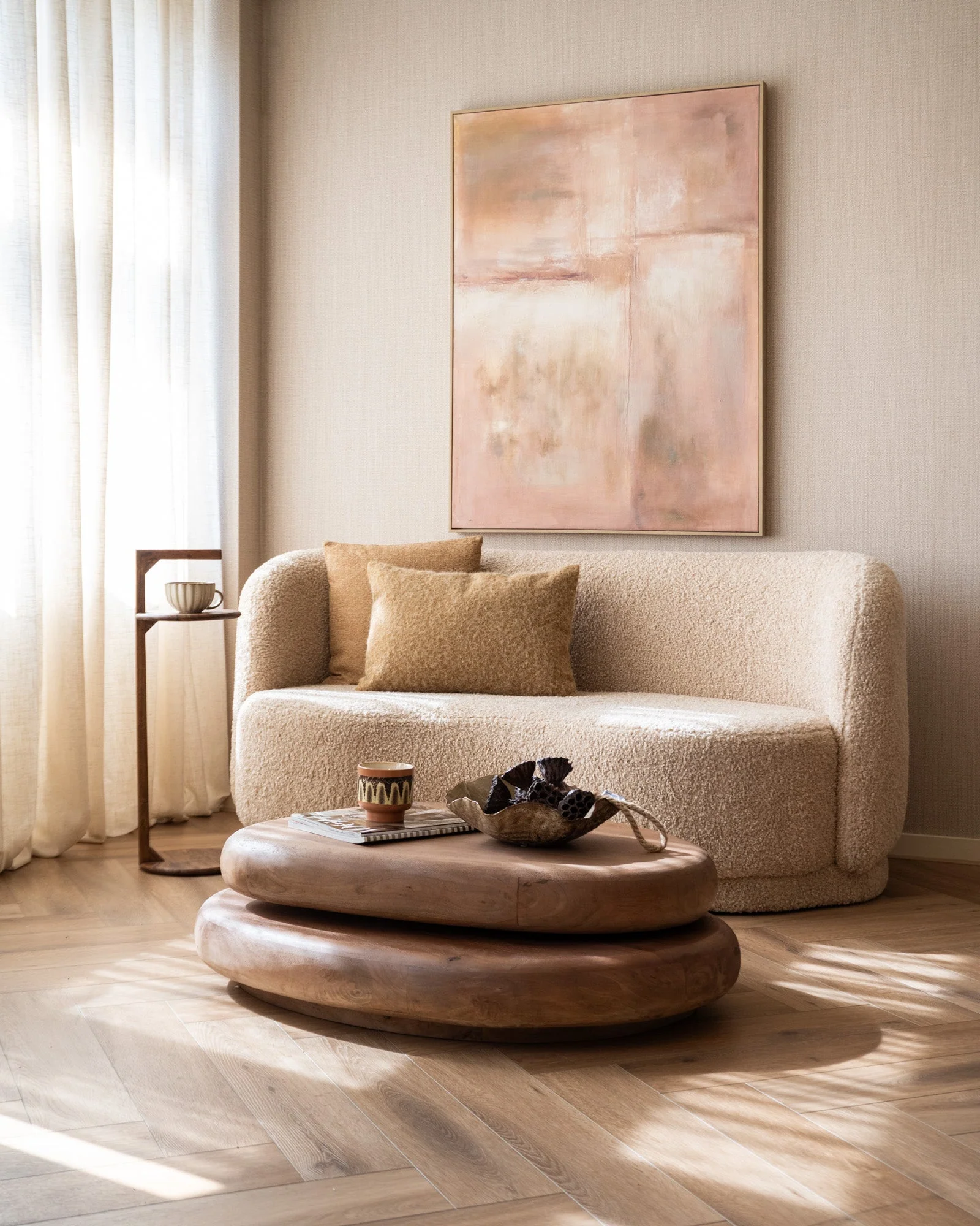 Salontafel Rotating Light Brown - Image 5