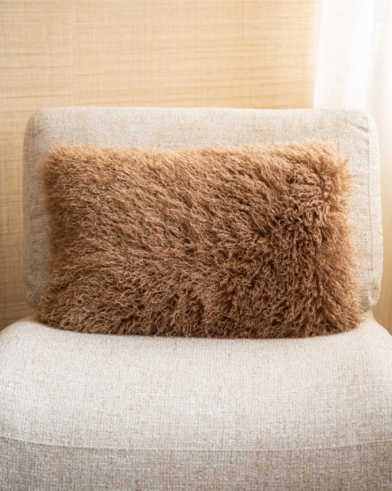 Cushion Doodly Furry Taupe - Image 6