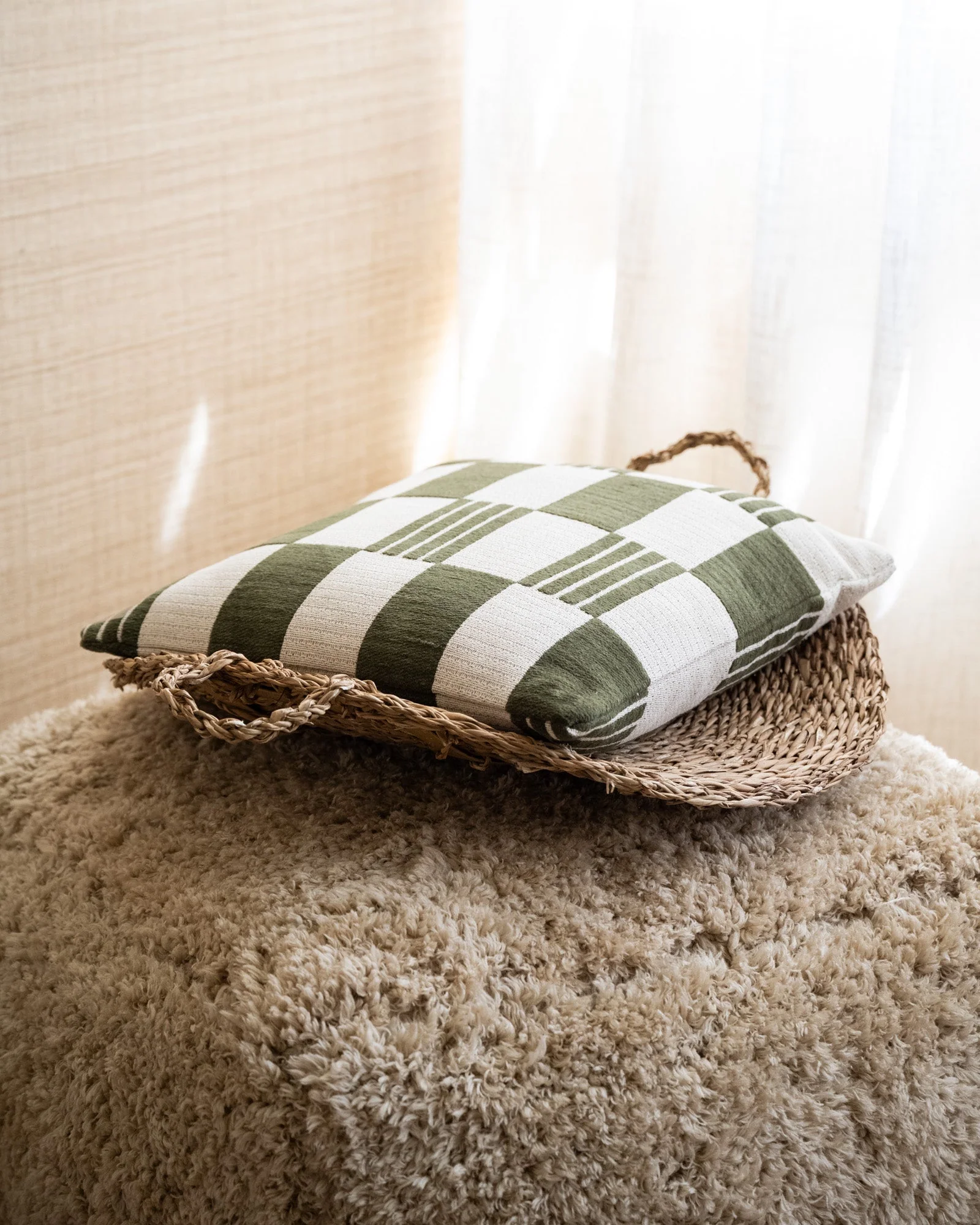 Cushion Grid Green - Image 4