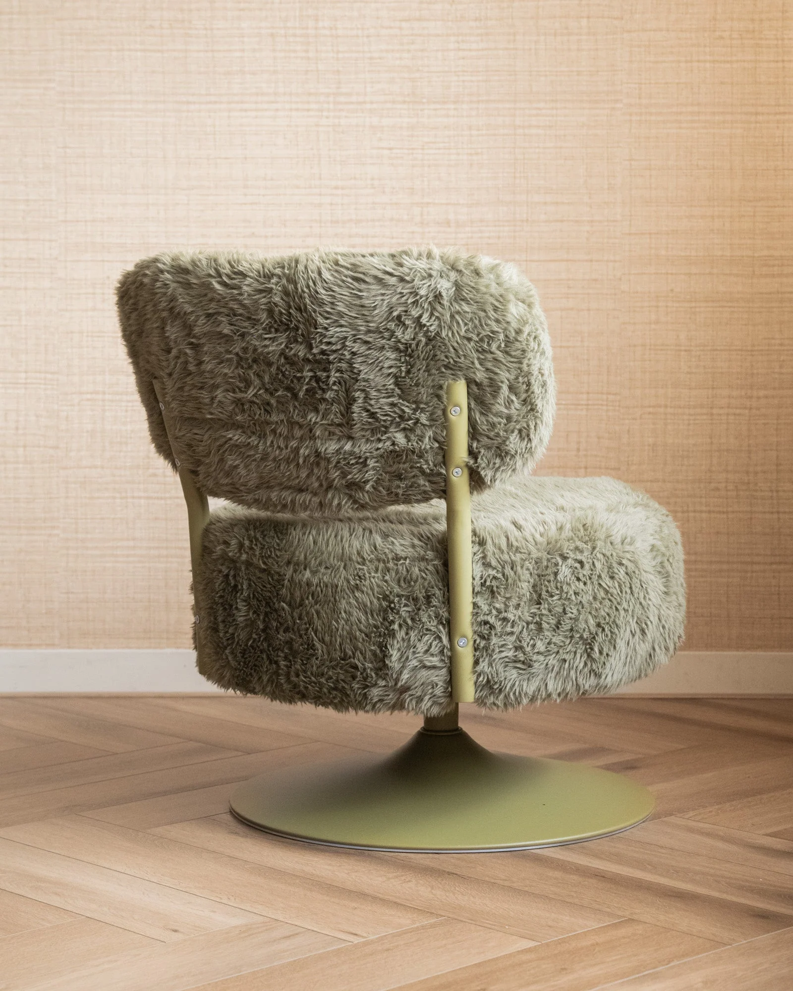 Swivel Chair Furlo Furry Olive Green - Image 4