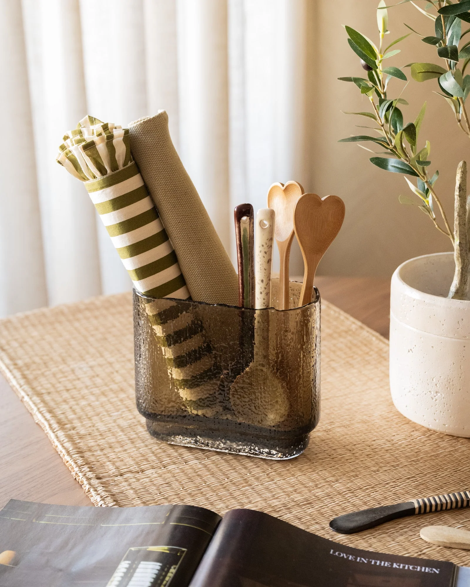 Keukengereihouder Fluence Glass Brown