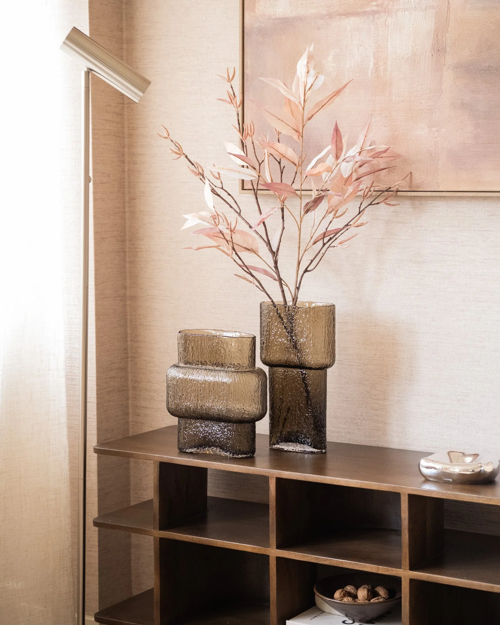 Deco Vaas Fluence Glass Brown